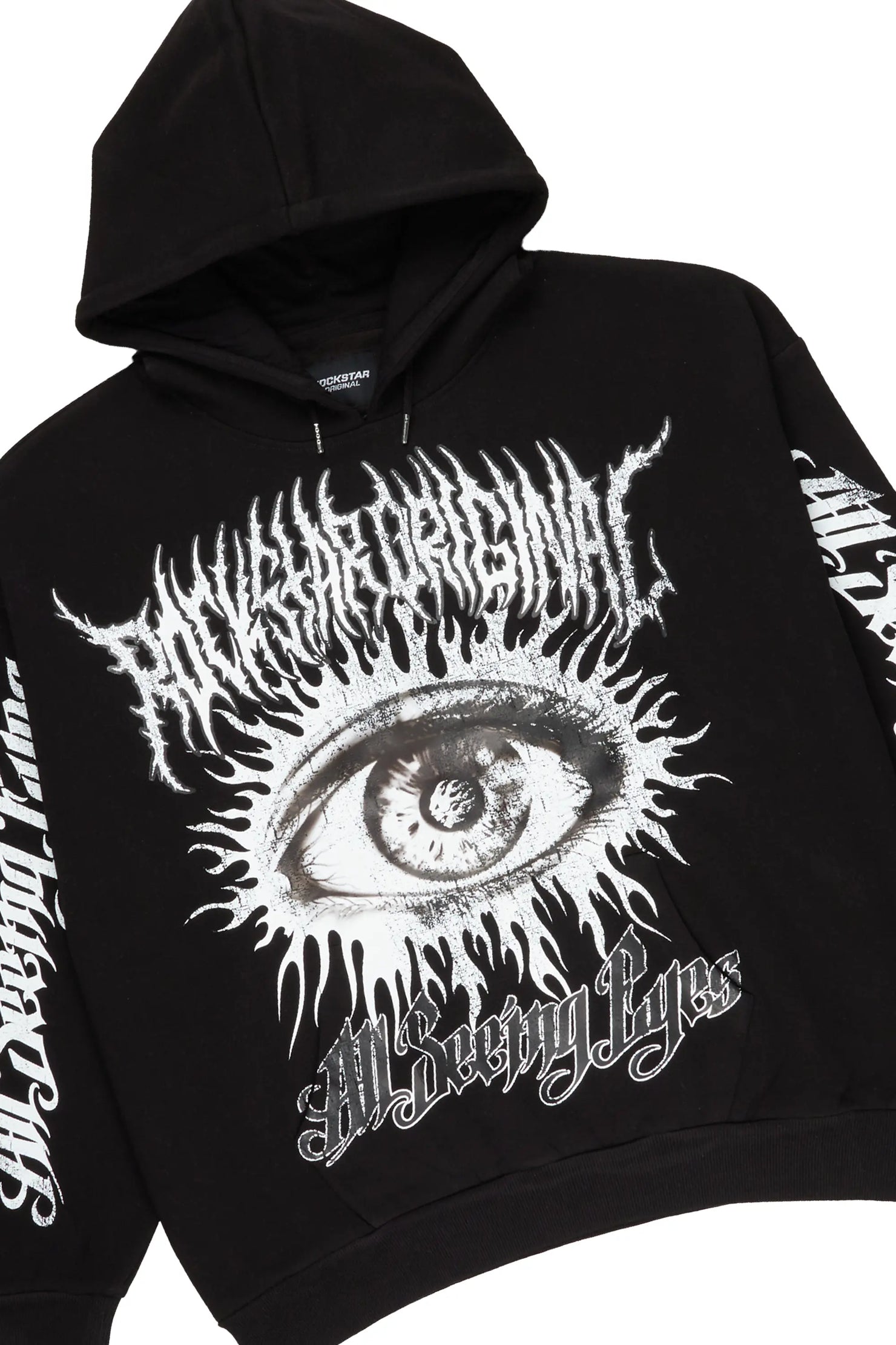 All Seeing Eyes Black Hoodie & Camden Super Stacked Flare Jean Bundle