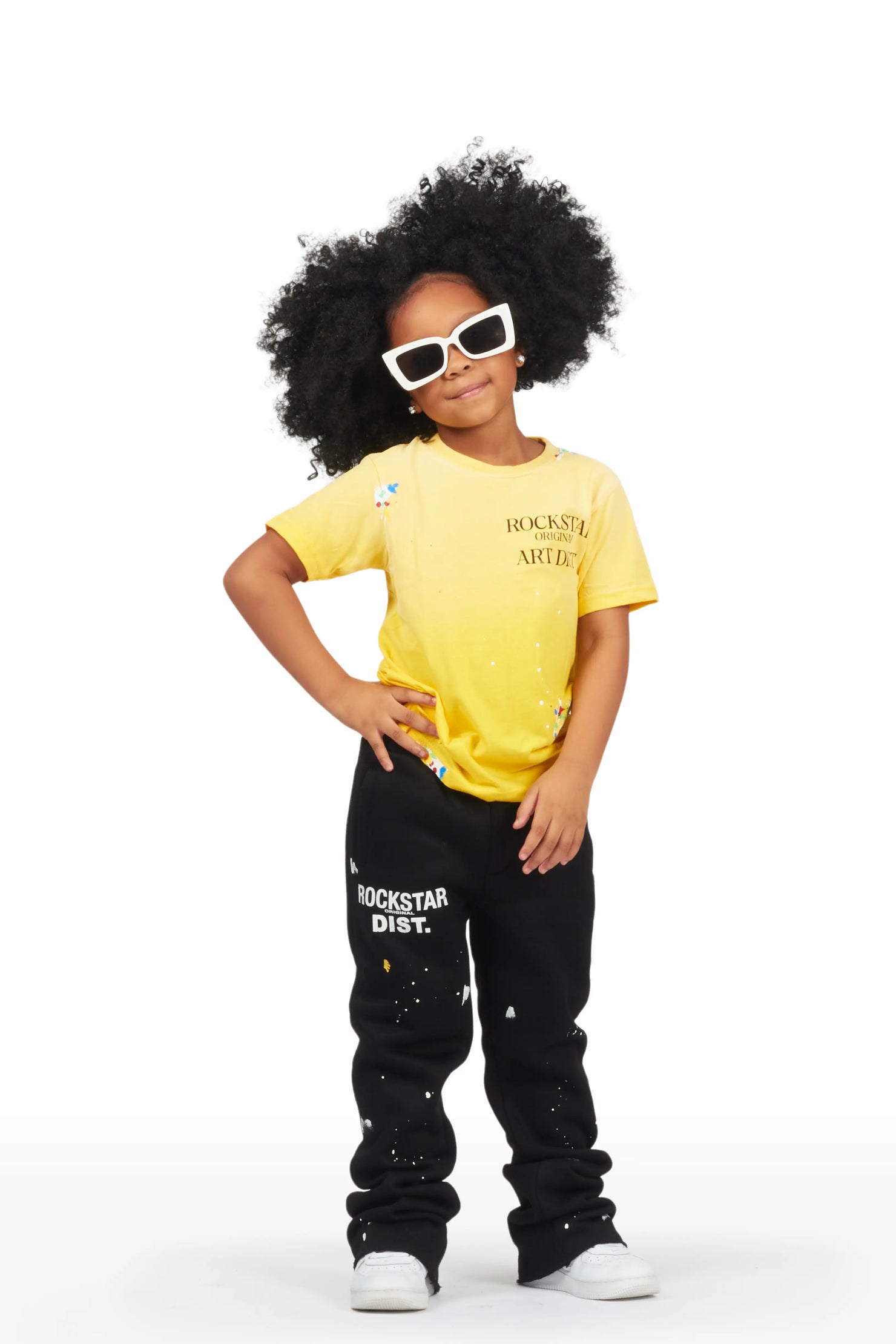 Girls Palmira Yellow Graphic T-Shirt