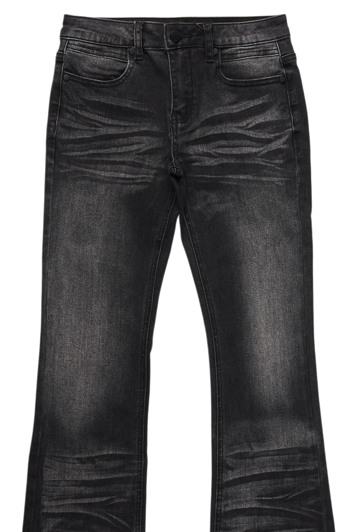 Boys Dag Black Wash Stacked Flare Jean