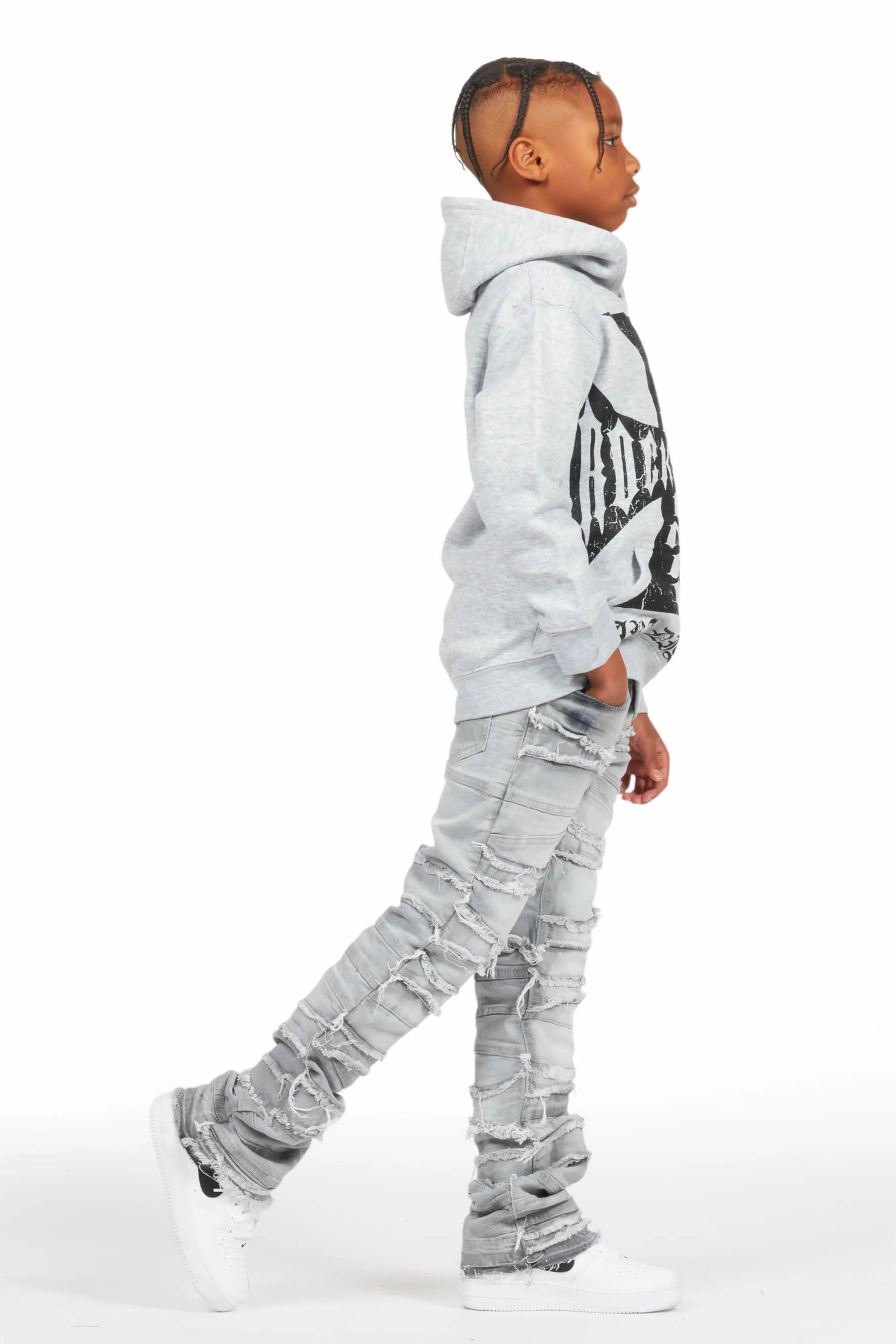 Boys Franko Light Grey Slim Fit Jean