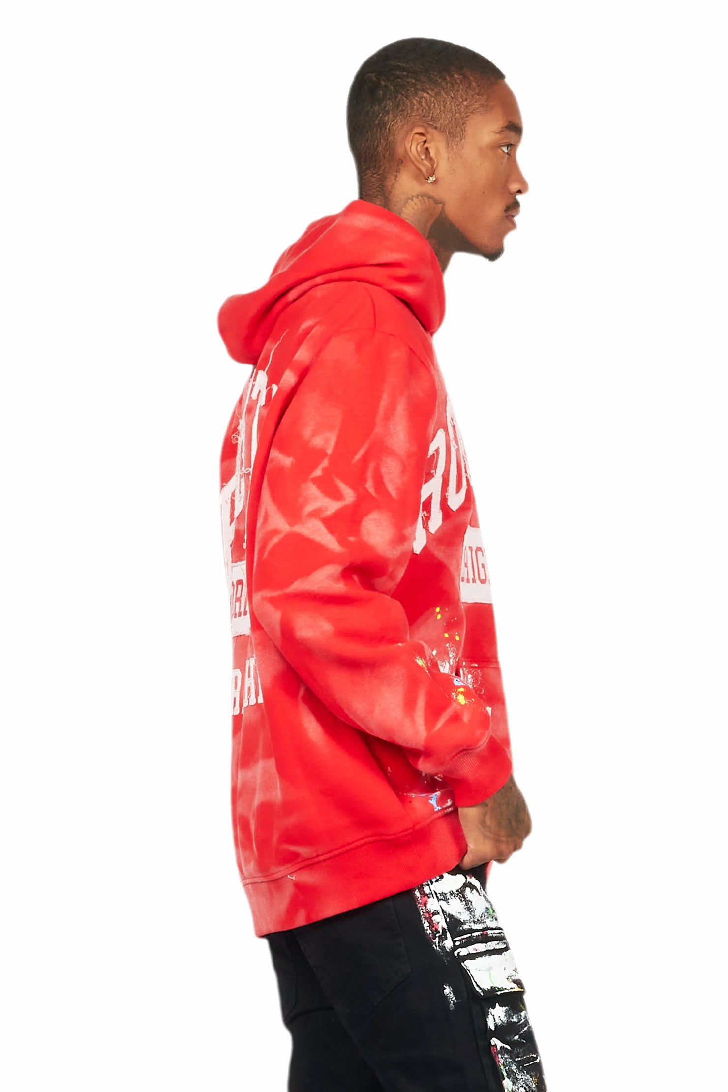 Balta Red Graphic Painter Hoodie