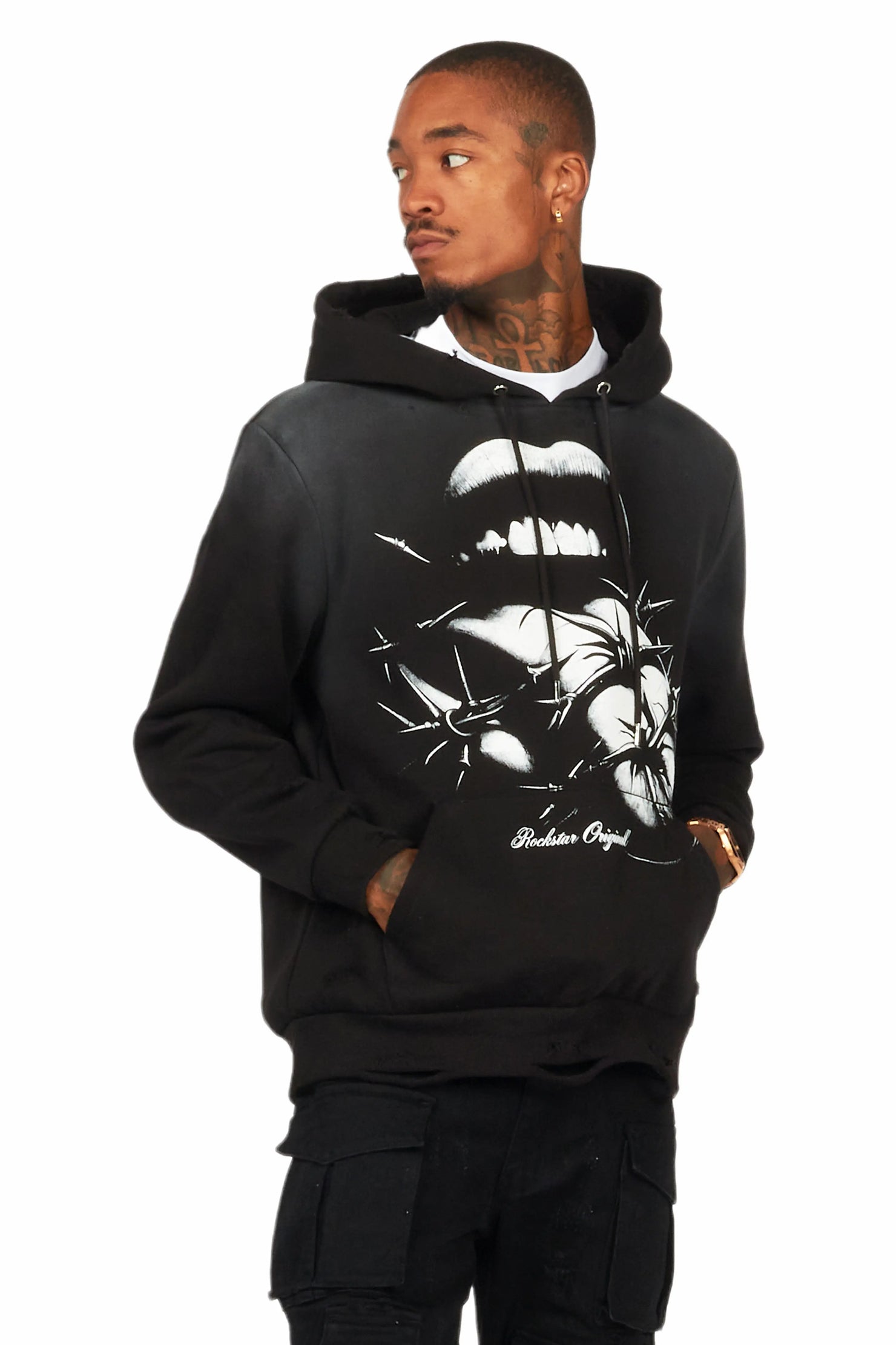 Schmear Black Graphic Hoodie