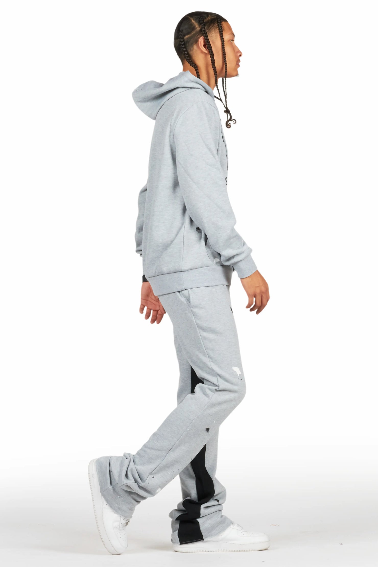 Scottie Heather Grey Hoodie/Baggy Track Pant Set