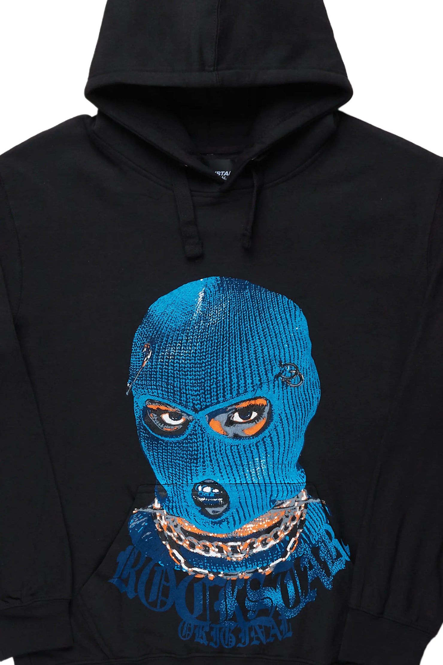 Blue and black graphic hoodie new arrivals