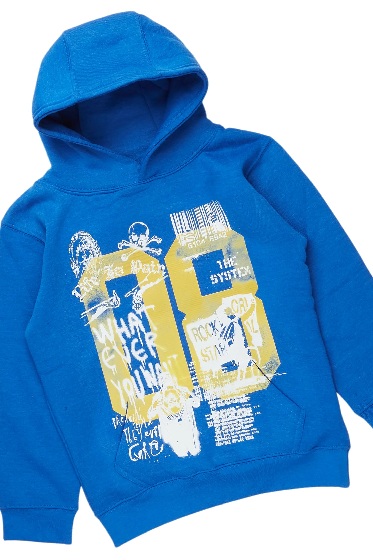 Boys Beau Royal Blue Hoodie/Baggy Fit Jean Set