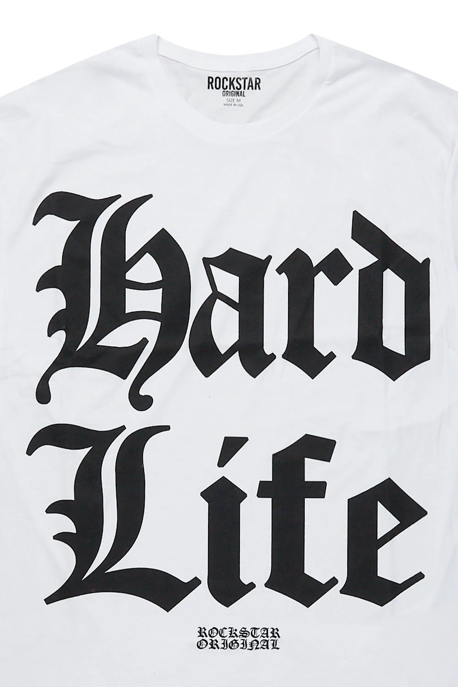 Hard Life White/Black Graphic T-Shirt