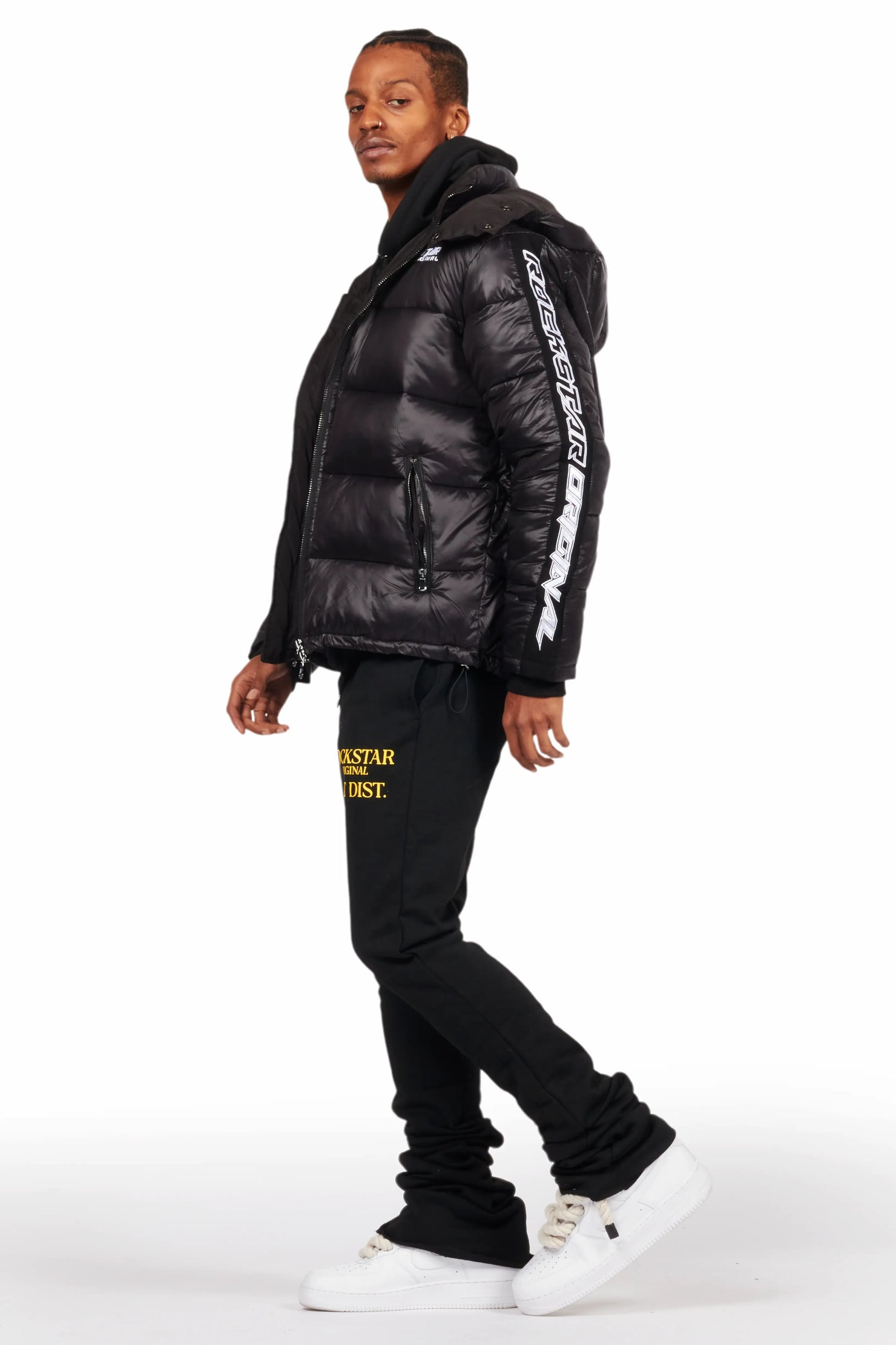 Briggs Black Hoodie/Super Stacked Flare Track Set