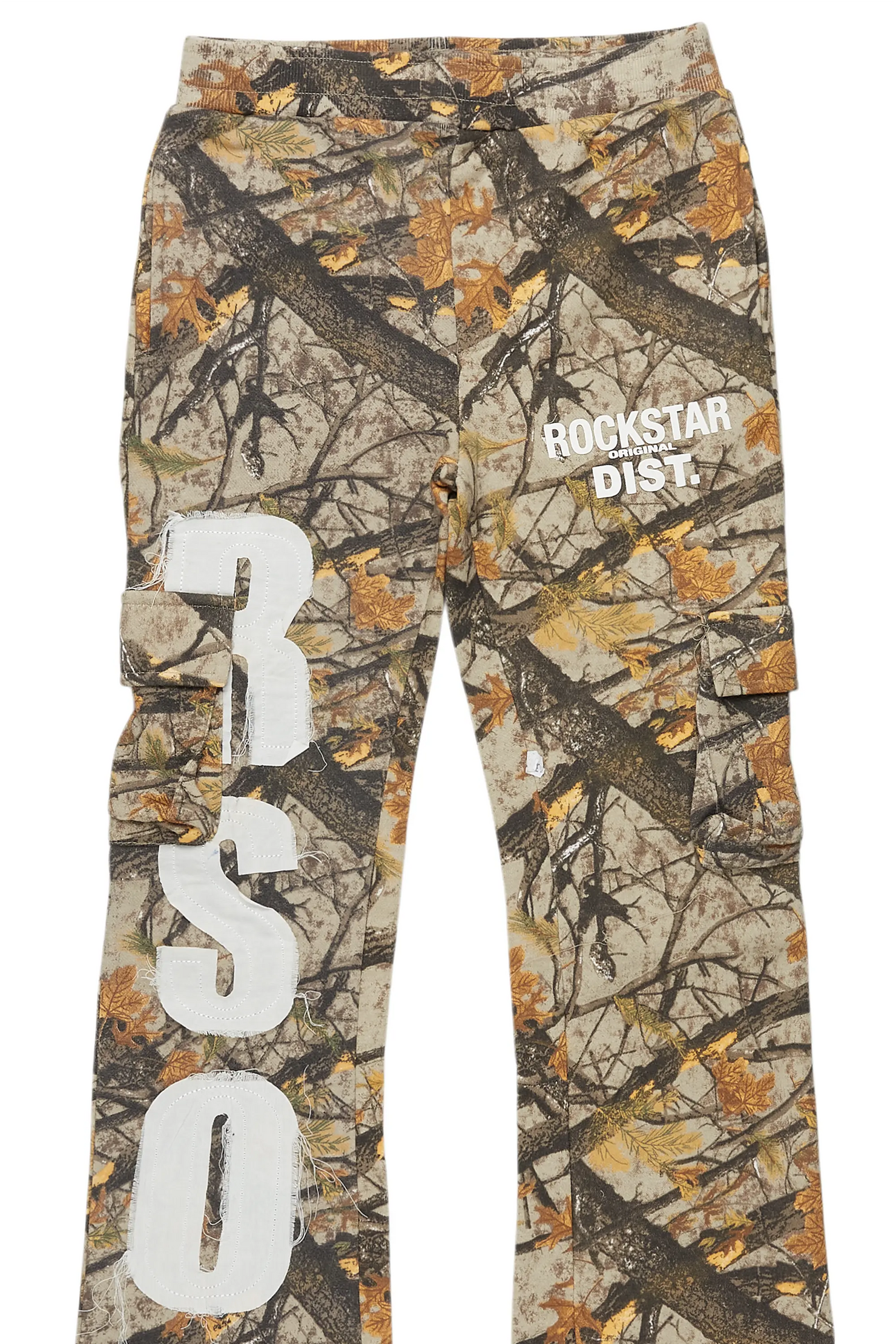 Boys Admir Tree Camo Stacked Flare Pant