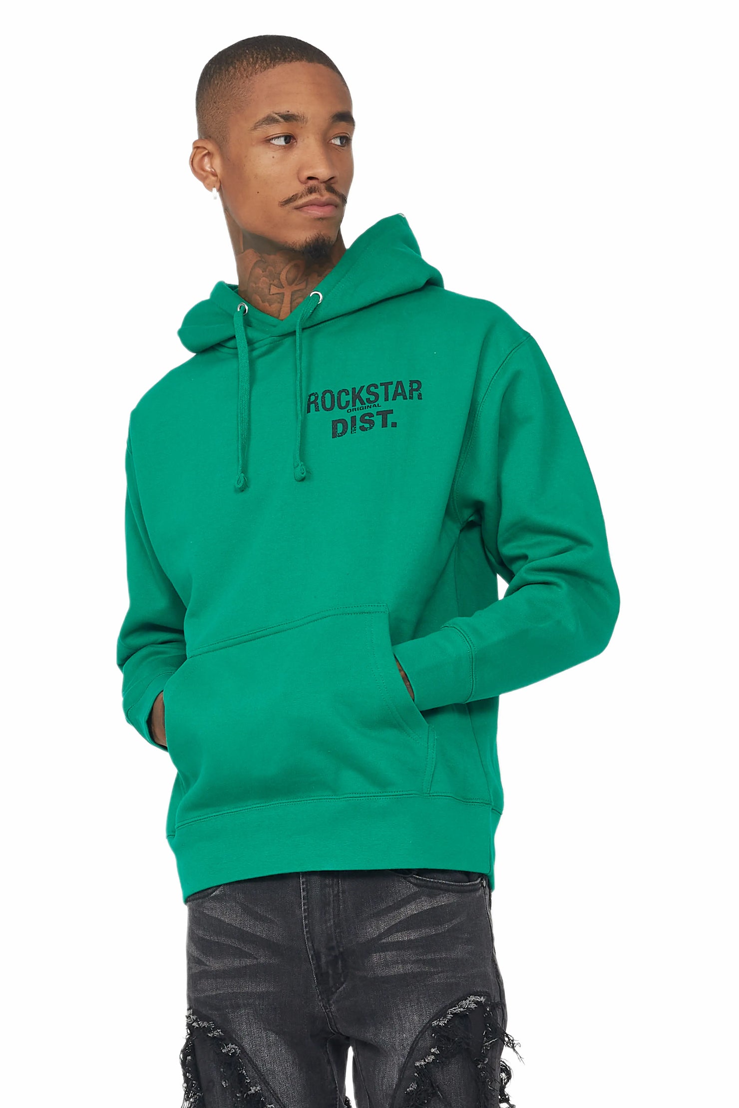 Lake Green Black Graphic Hoodie Rockstar Original