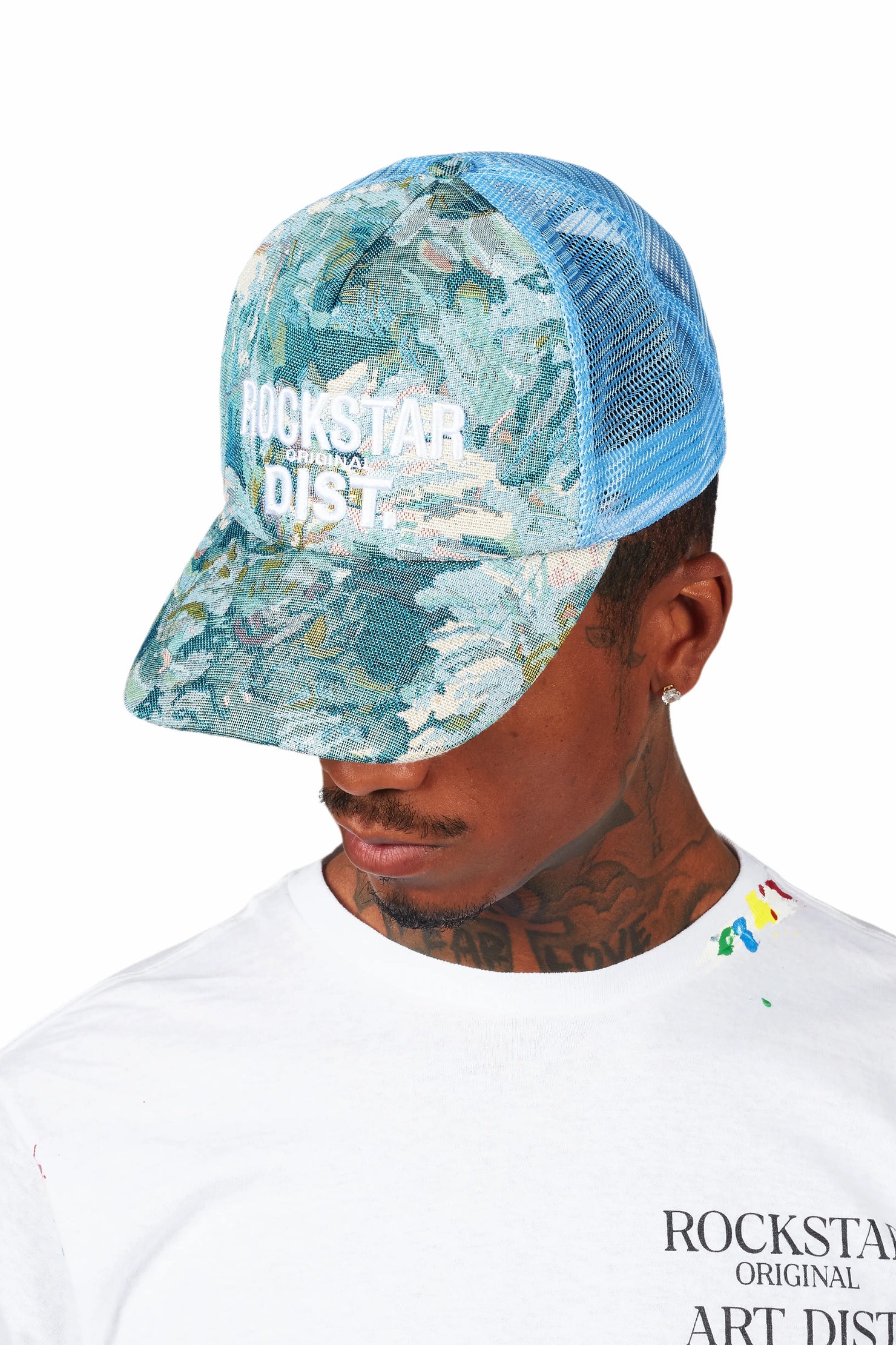 Teylor Blue Tapestry Trucker Hat