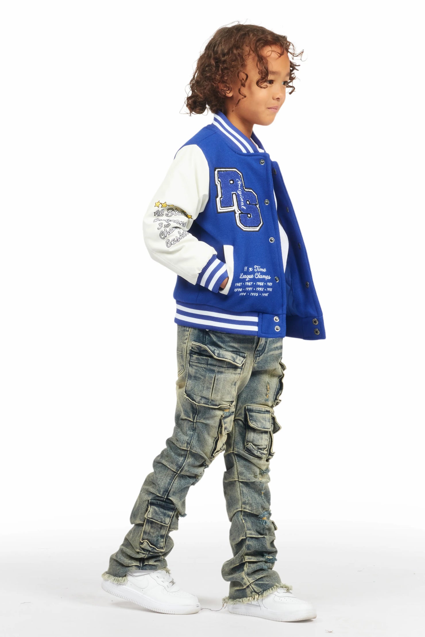 Boys Gentry Tint Blue Stacked Flare Jean