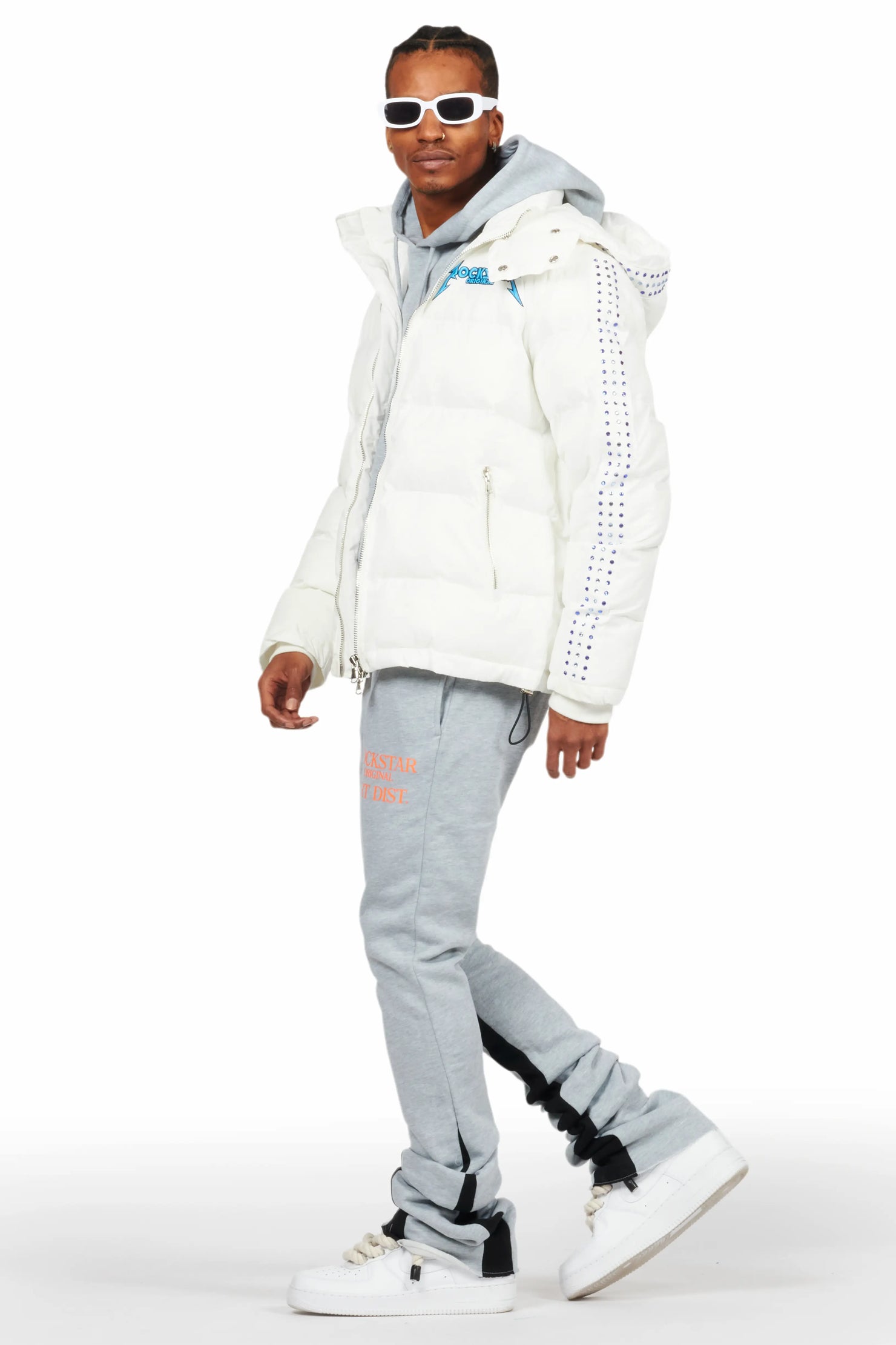 Brink White Heavy Puffer Jacket