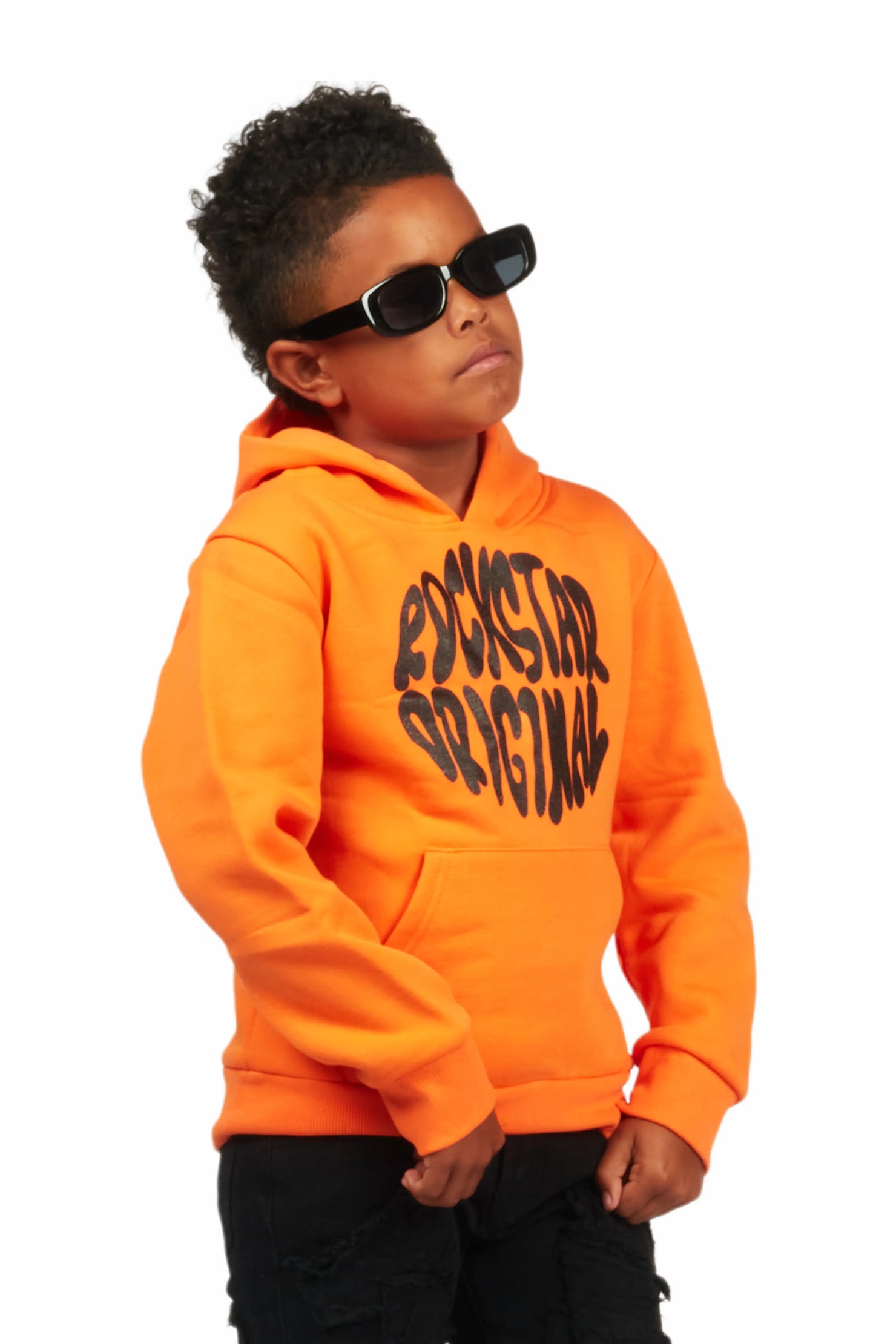 Boys Thierry Orange Graphic Hoodie