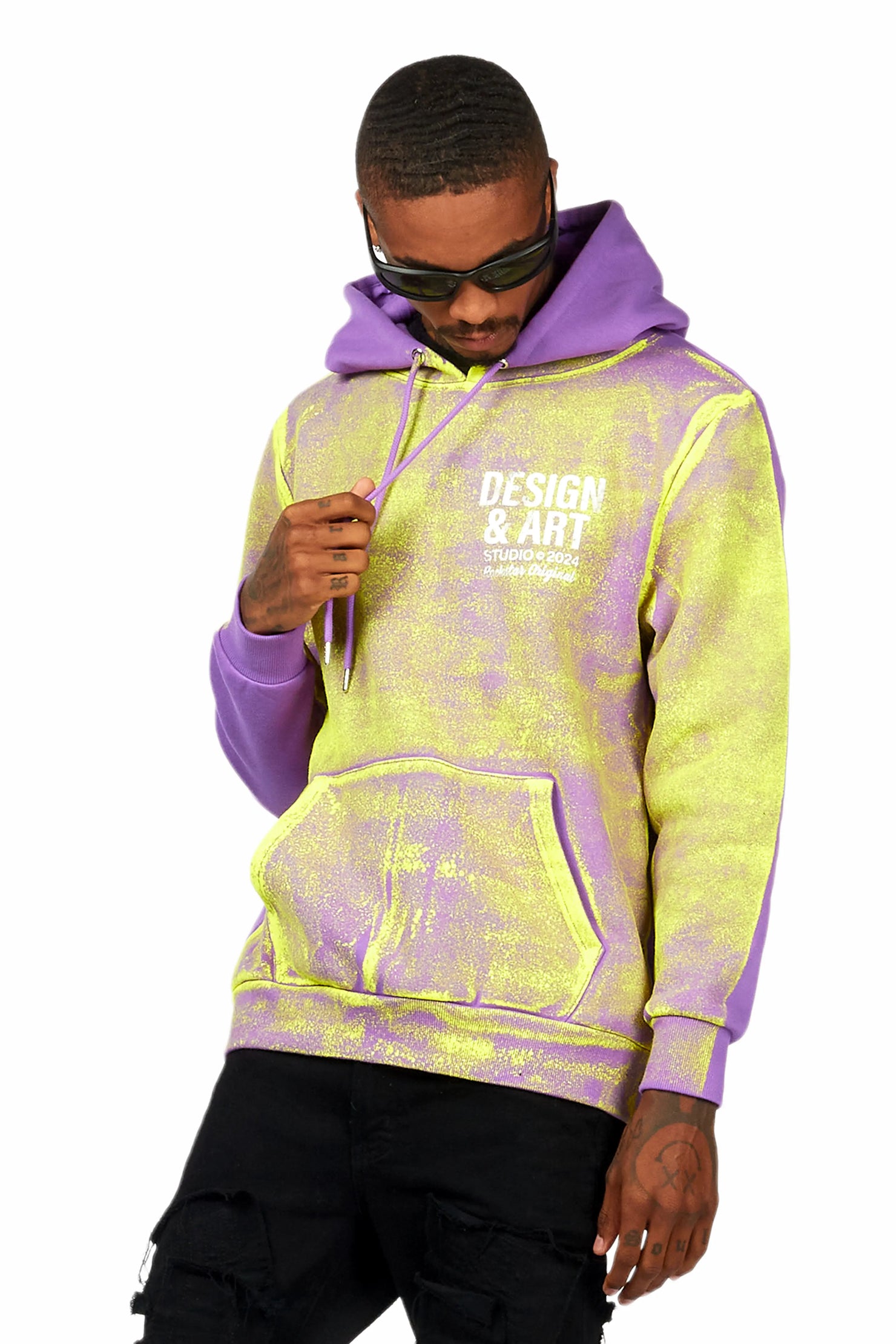 Cano Purple/Yellow Graphic Hoodie