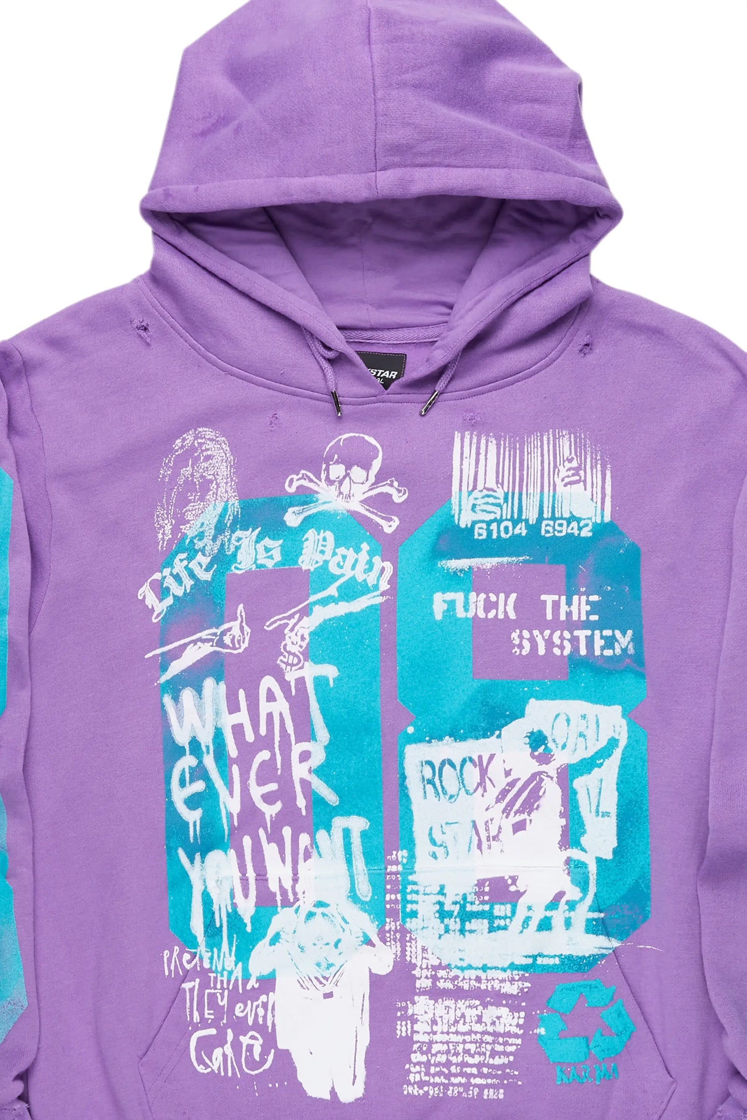 Grill Purple Graphic Hoodie