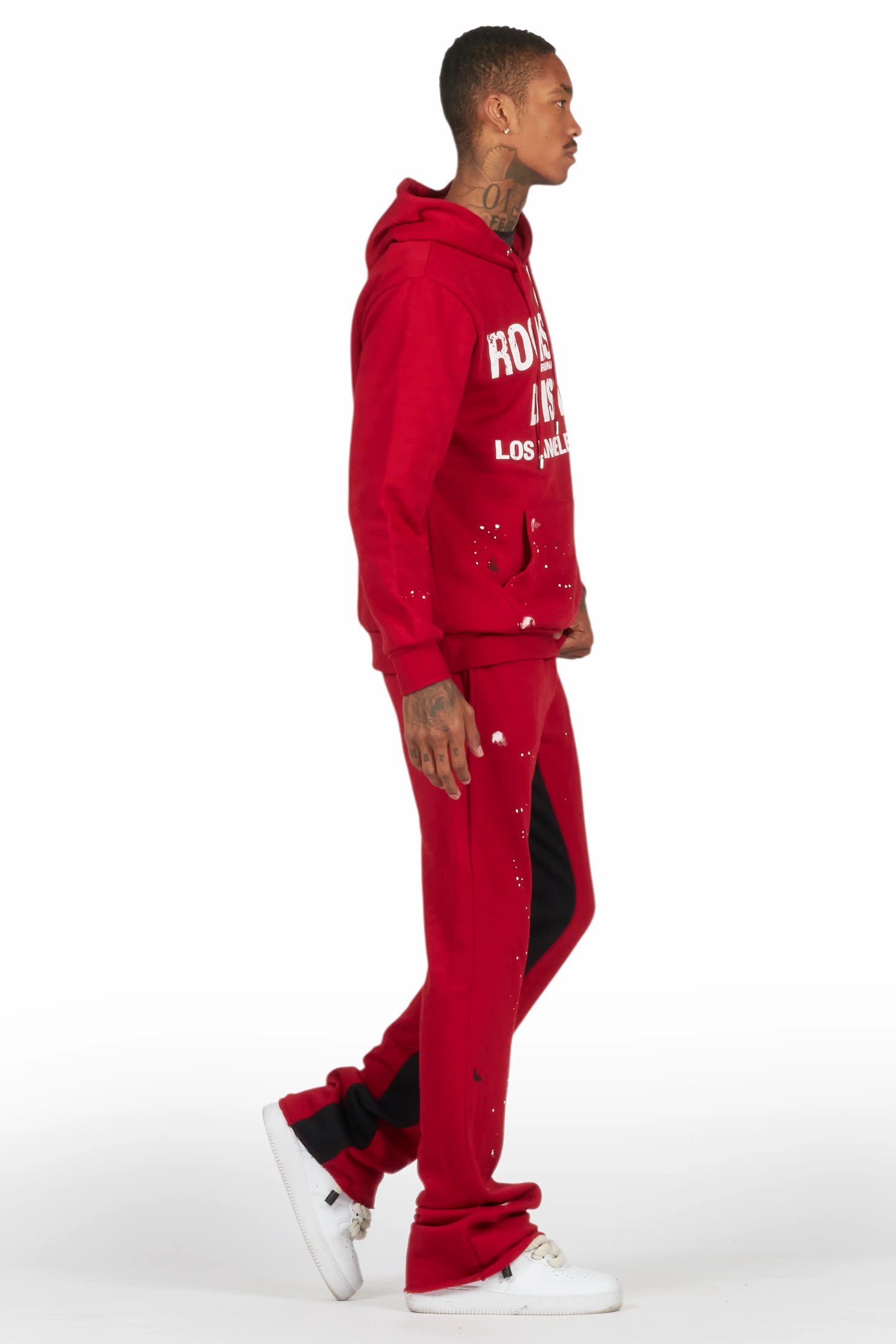 Scottie Burgundy Hoodie/Baggy Track Pant Set