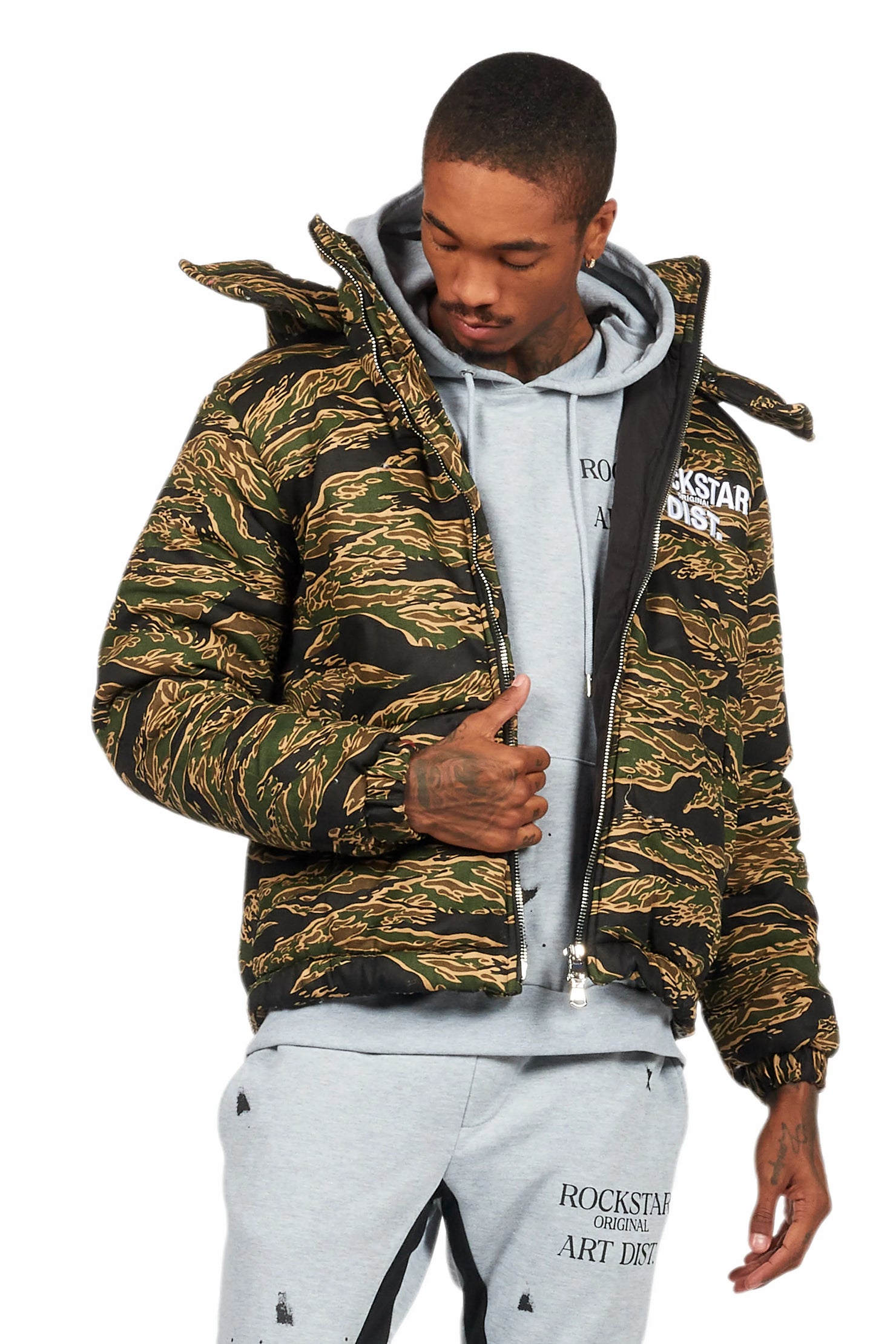 Bevis Camo Puffer Jacket