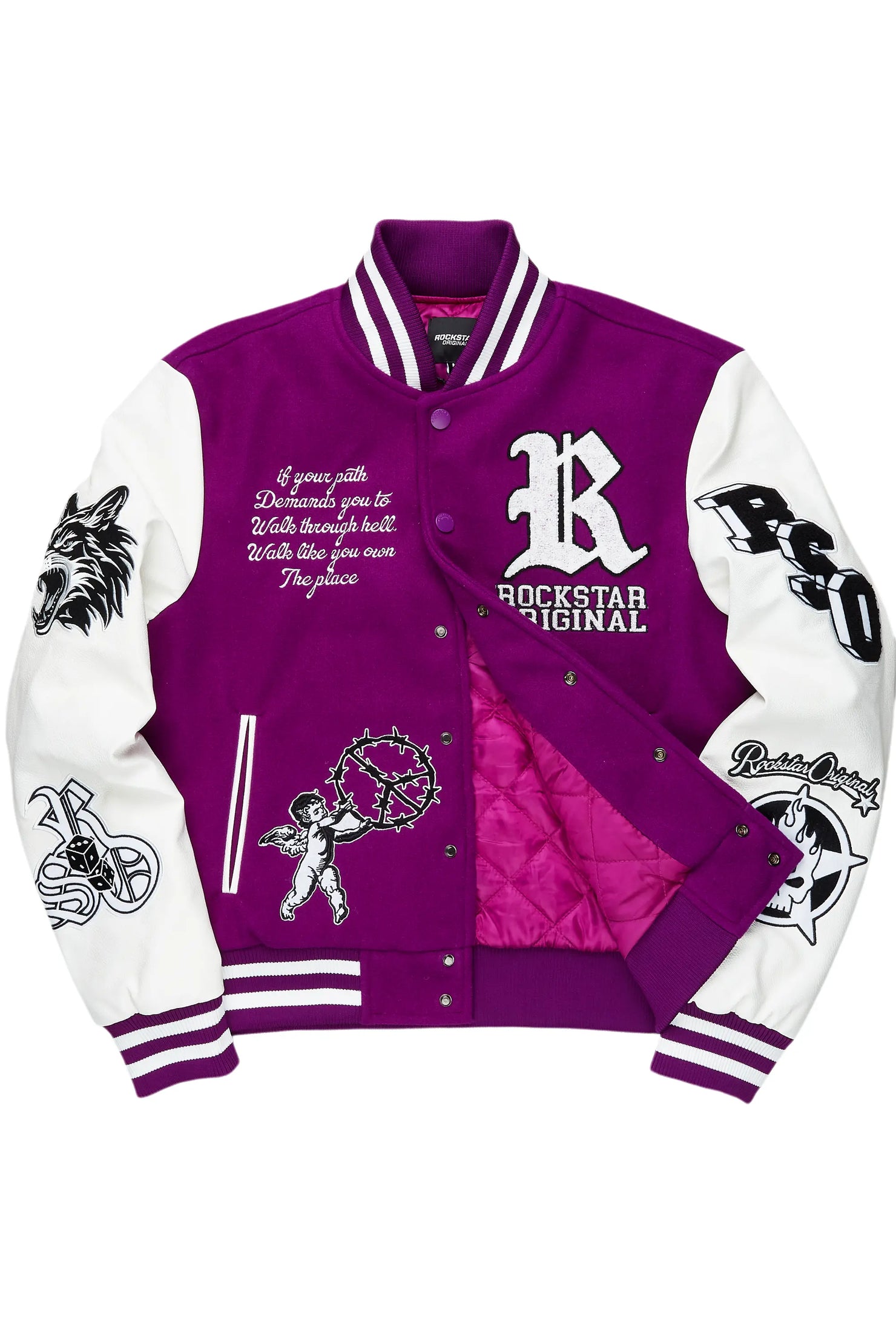 Afonso Purple Varsity Jacket