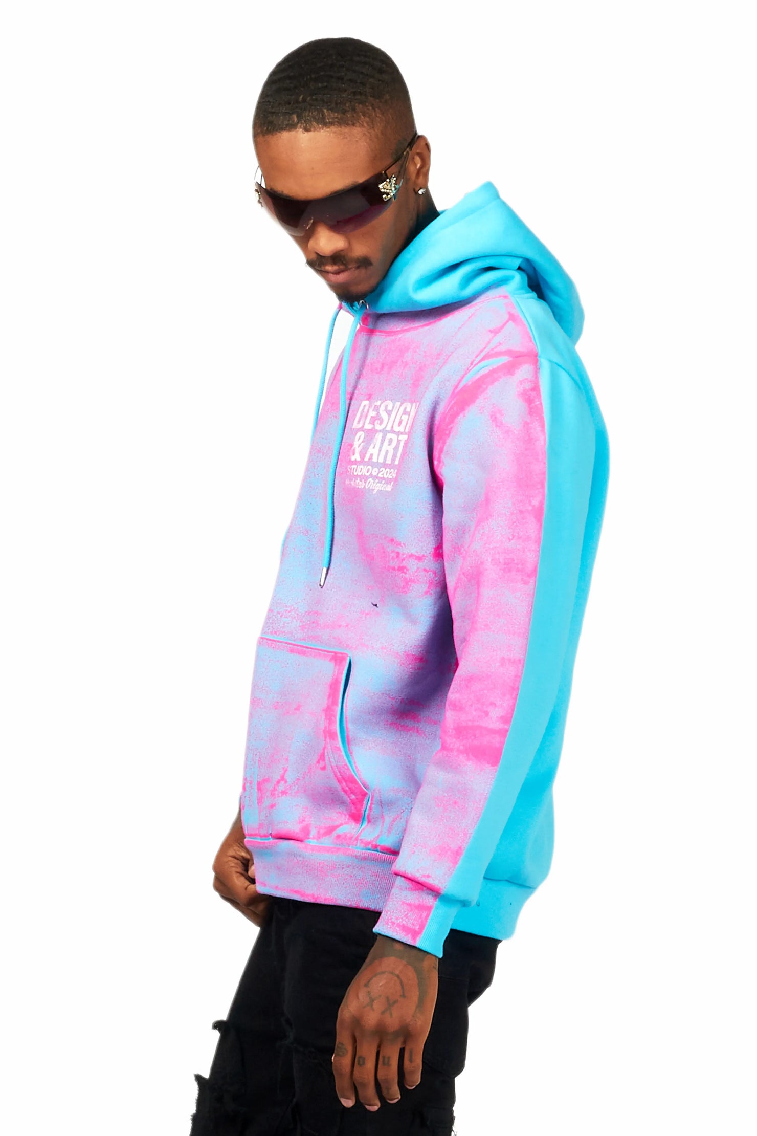 Cano Blue/Pink Graphic Hoodie