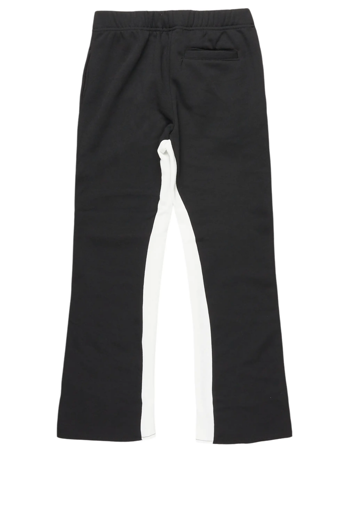 Boys Uko Black/White Stacked Baggy Flare Pant