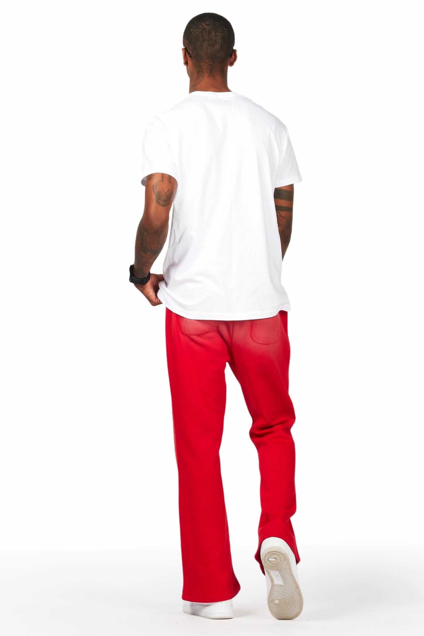 Mallor White/Red T-Shirt/Stacked Track Set