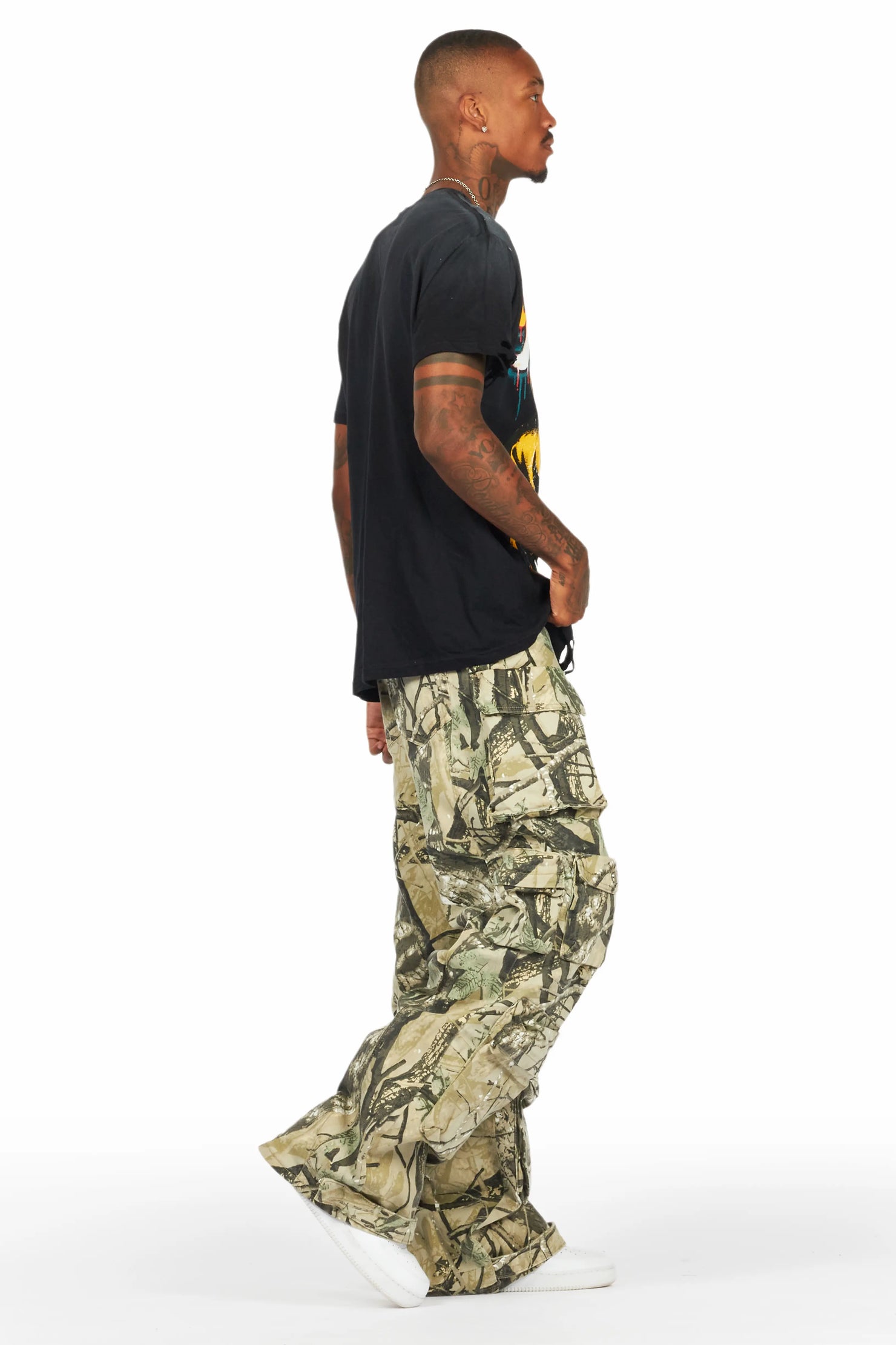 Mahesh Tree Camo Baggy Cargo Jean