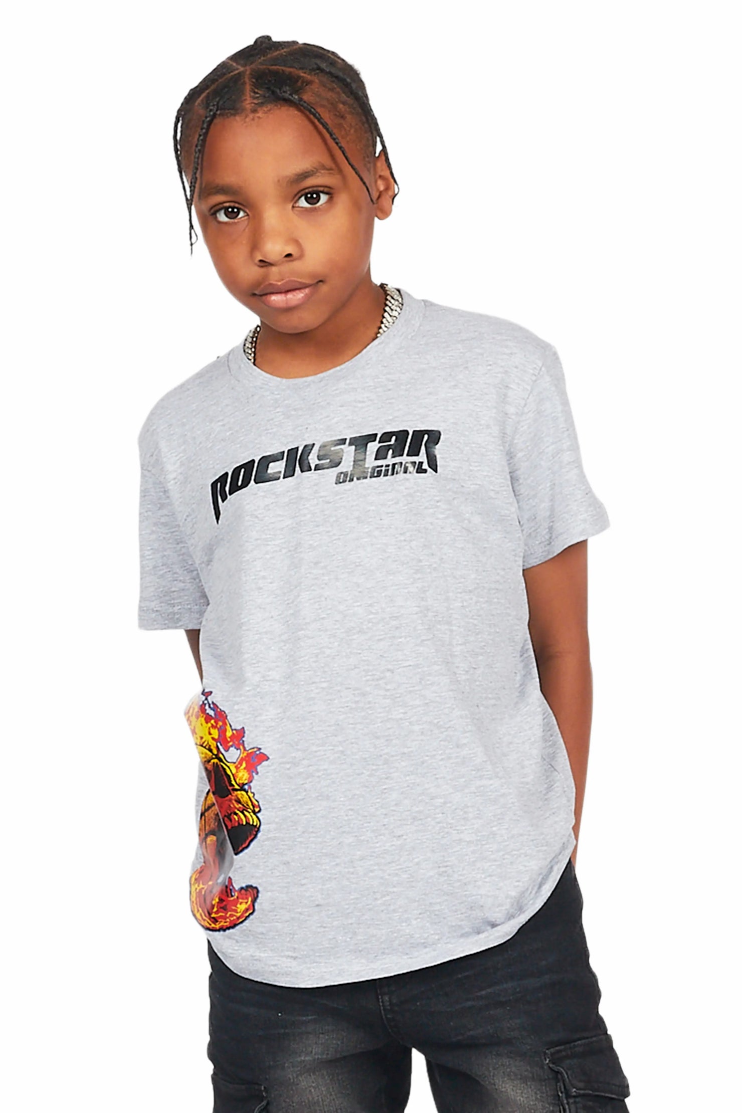 Boys Arbor Grey Graphic T-Shirt