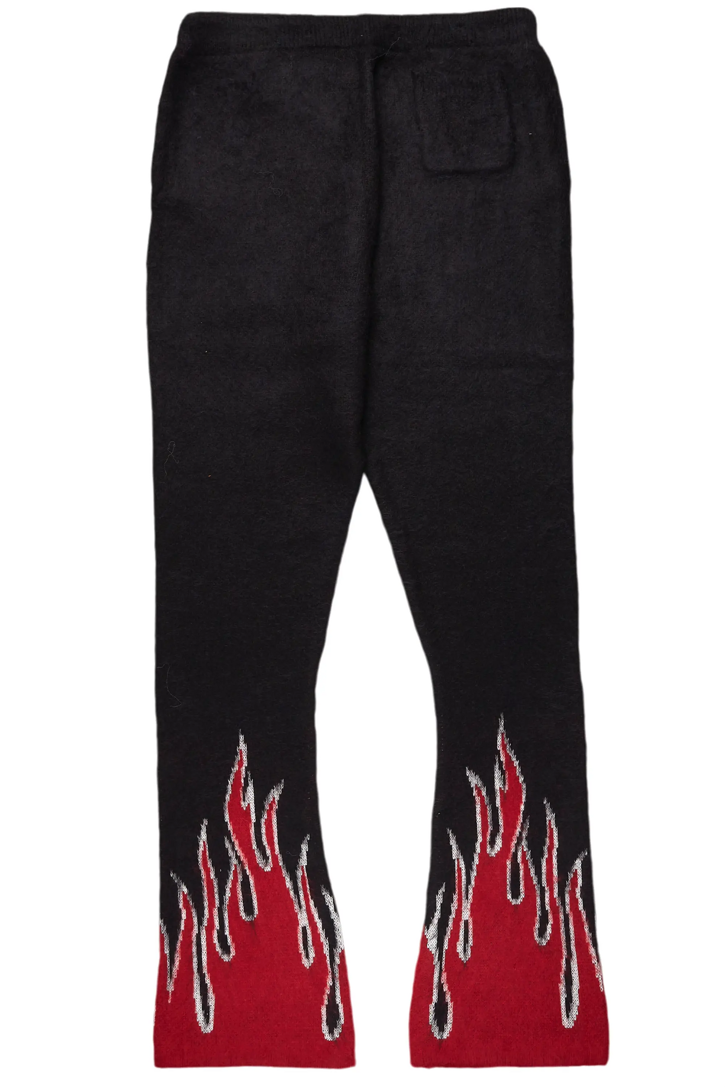 Boys Holger Black/Red Graphic Stacked Flare Mohair Track Pant