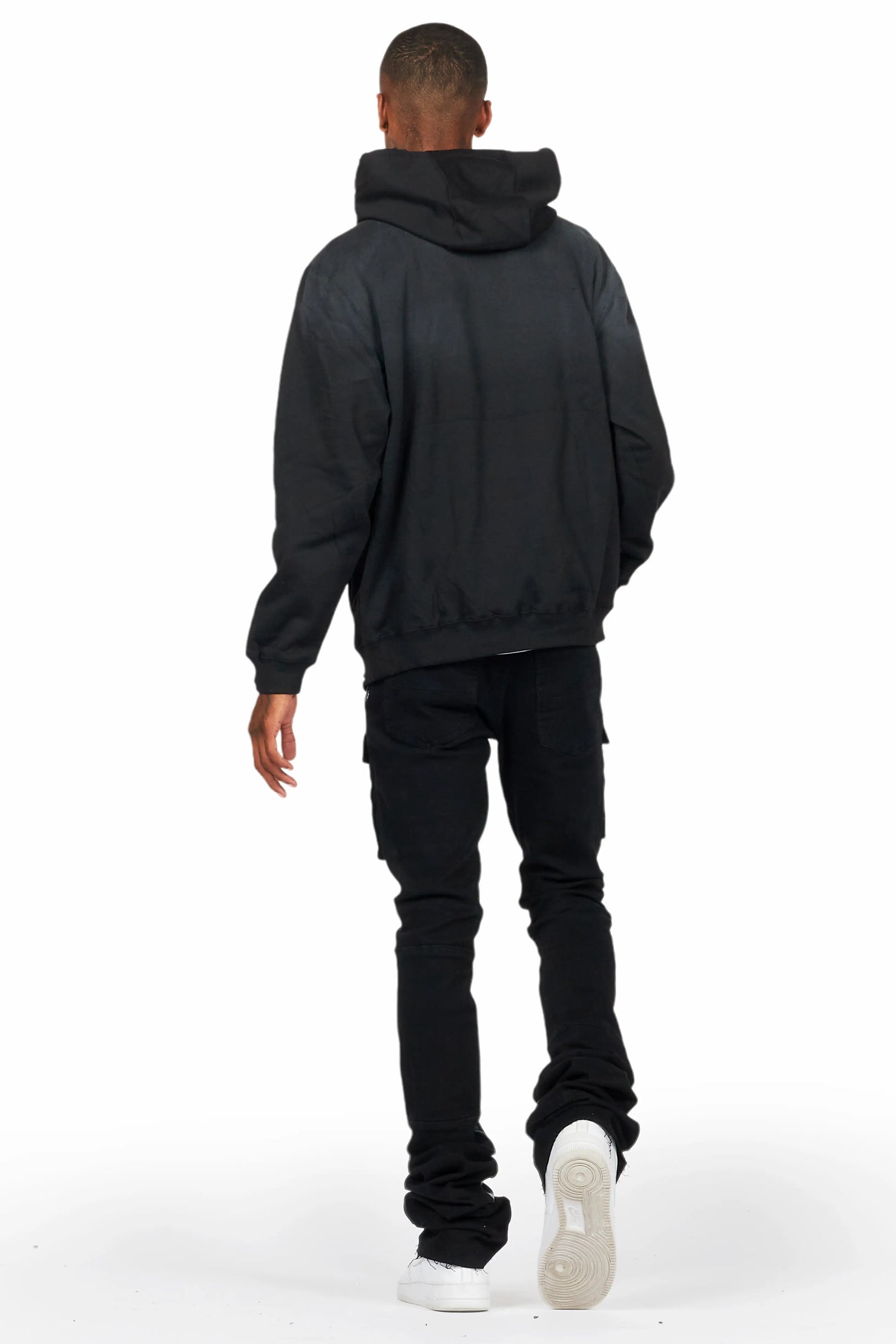 Tarl Black Hoodie/Super Stacked Flare Jean Bundle