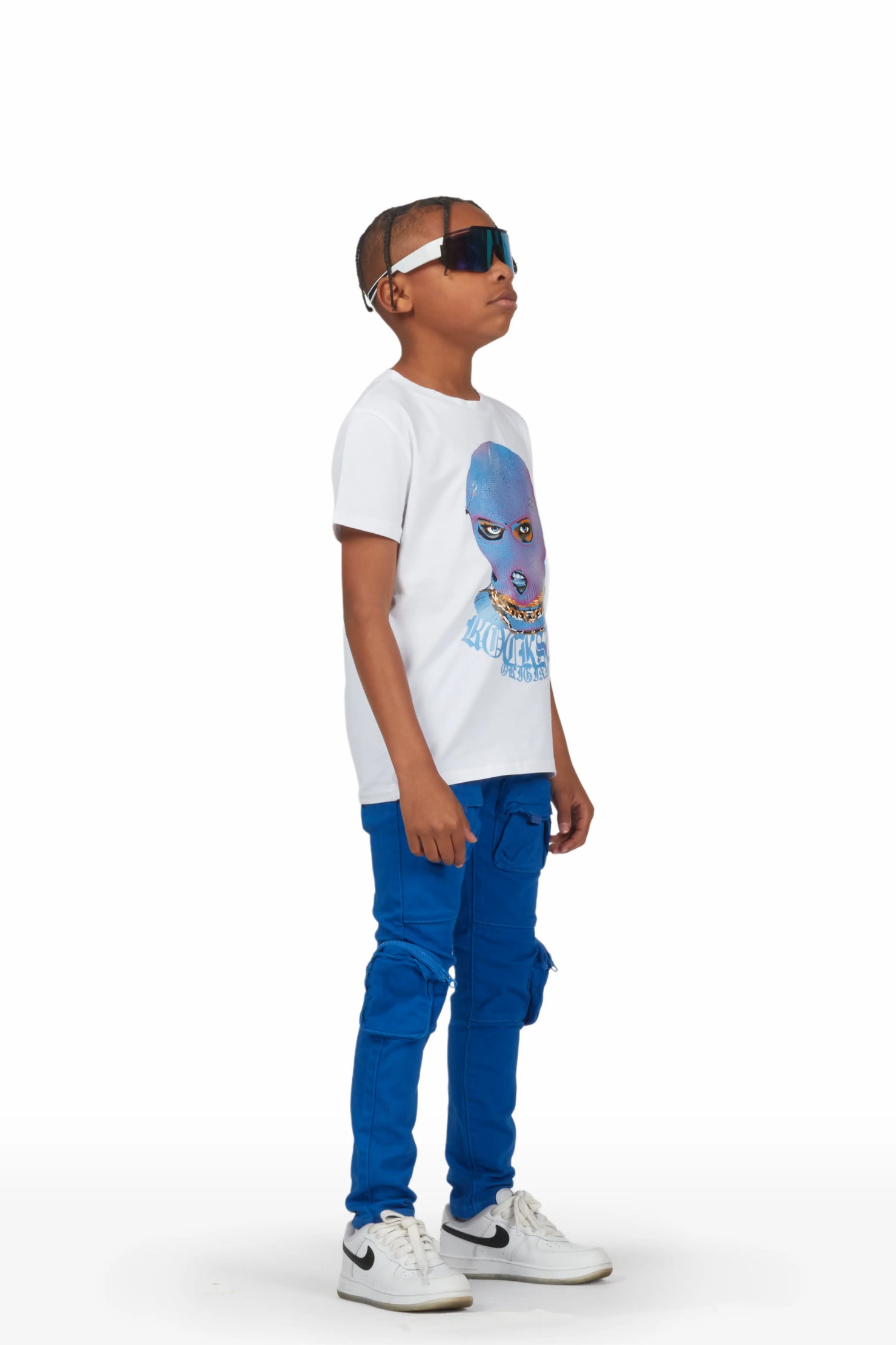 Boys Musa Royal Blue T-Shirt/Cargo Jean Set