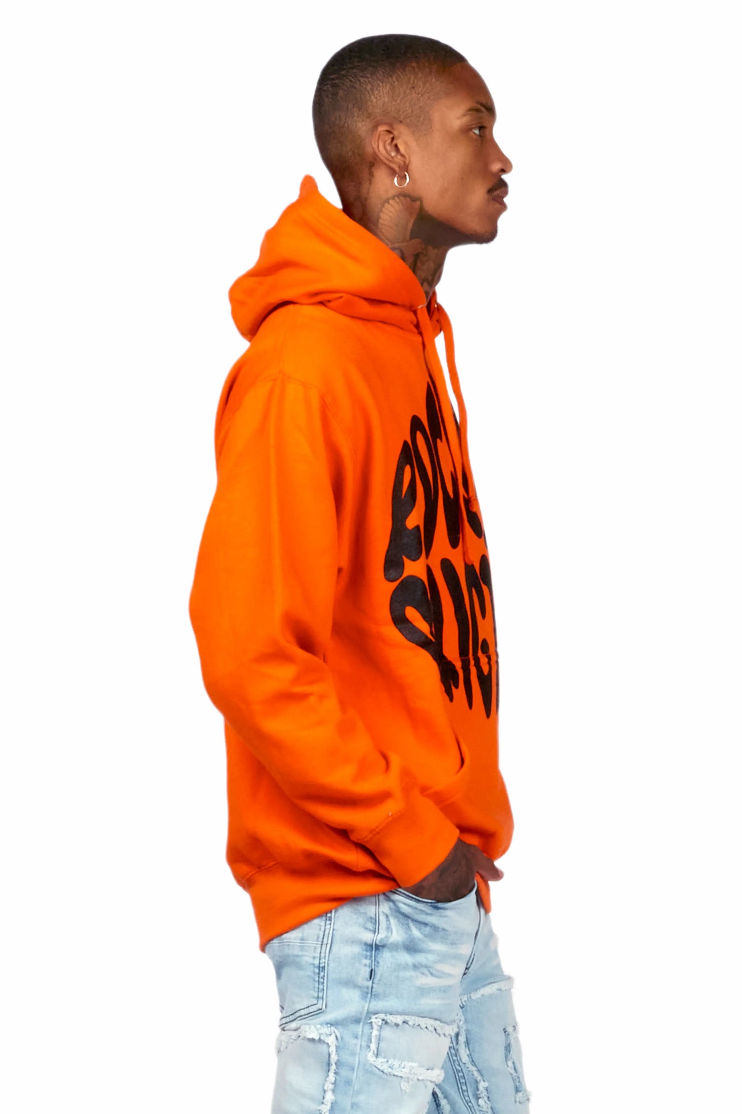 Thierry Orange Graphic Hoodie