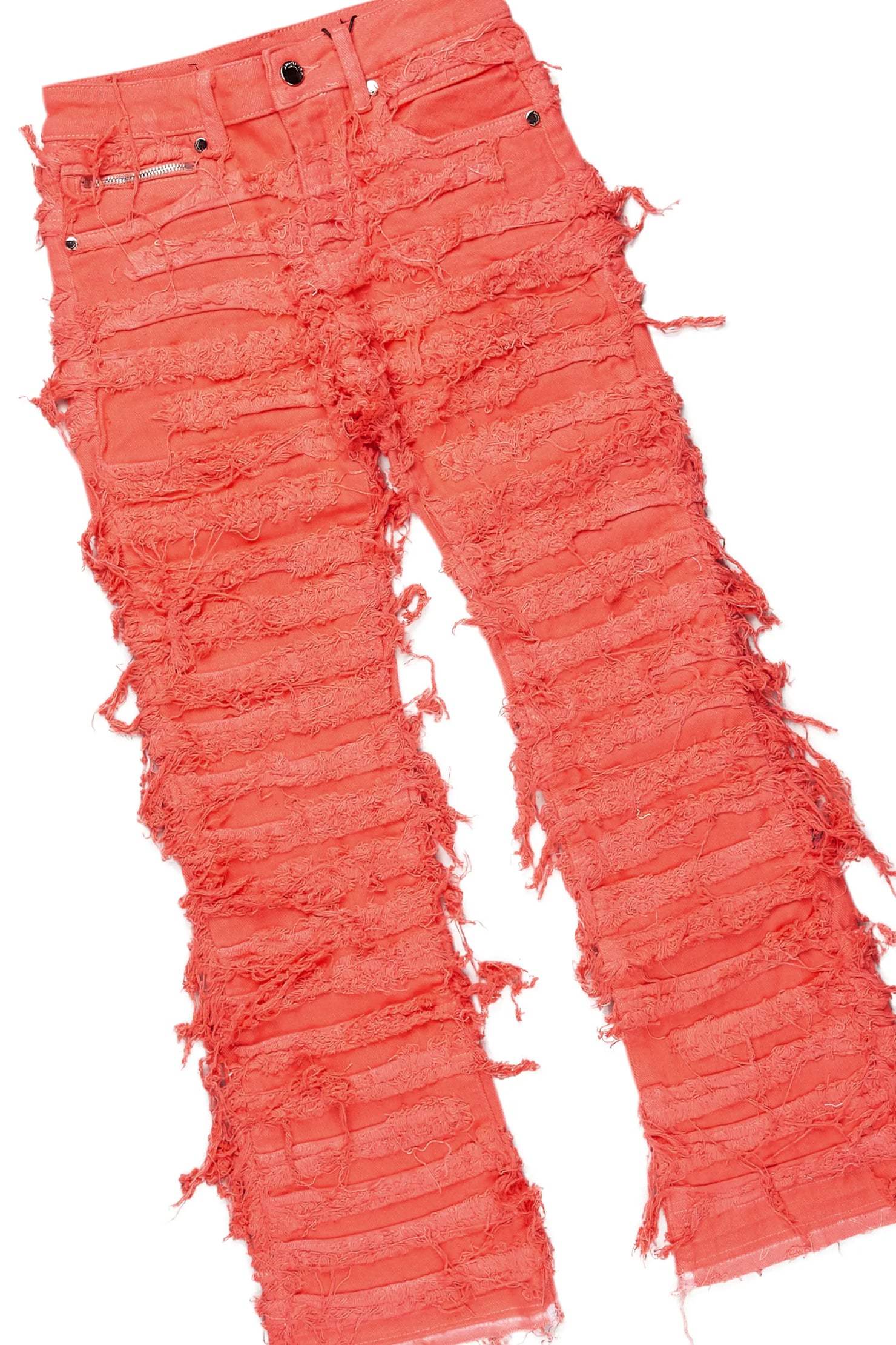 Girls Kona Coral T-Shirt/Stacked Flare Jean Set