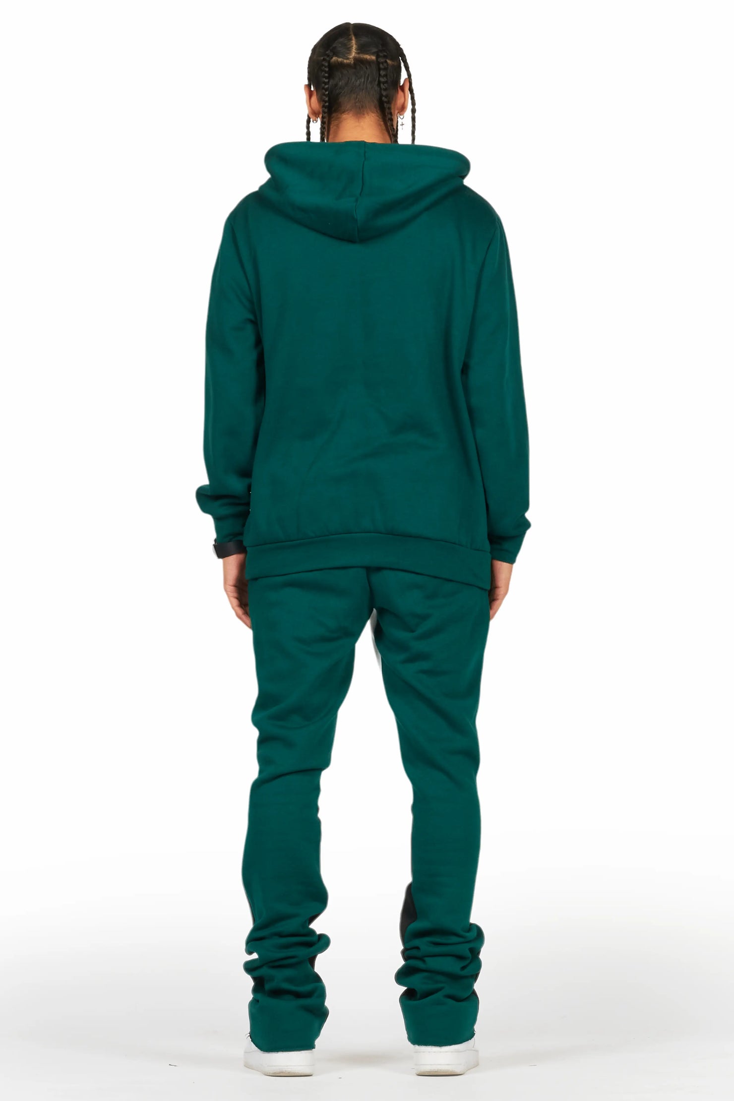 Briggs Dark Green Hoodie/Stacked Flare Track Set