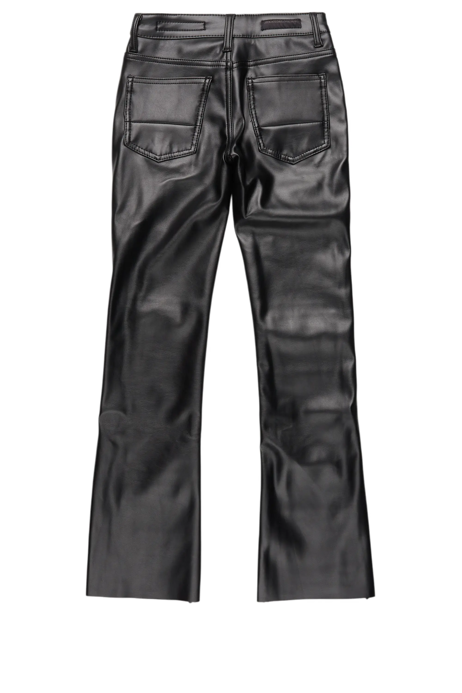 Girls Petrus Black  PU Leather Jean