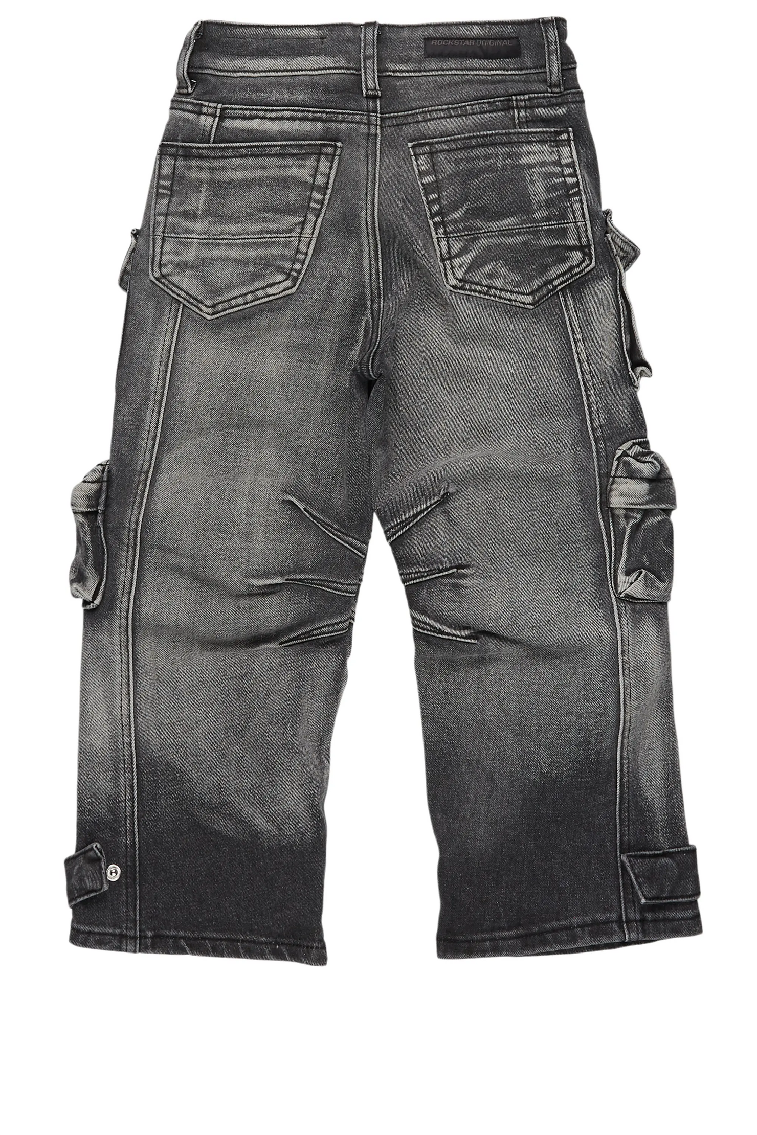 Girls Mahesh Grey Baggy Cargo Jean