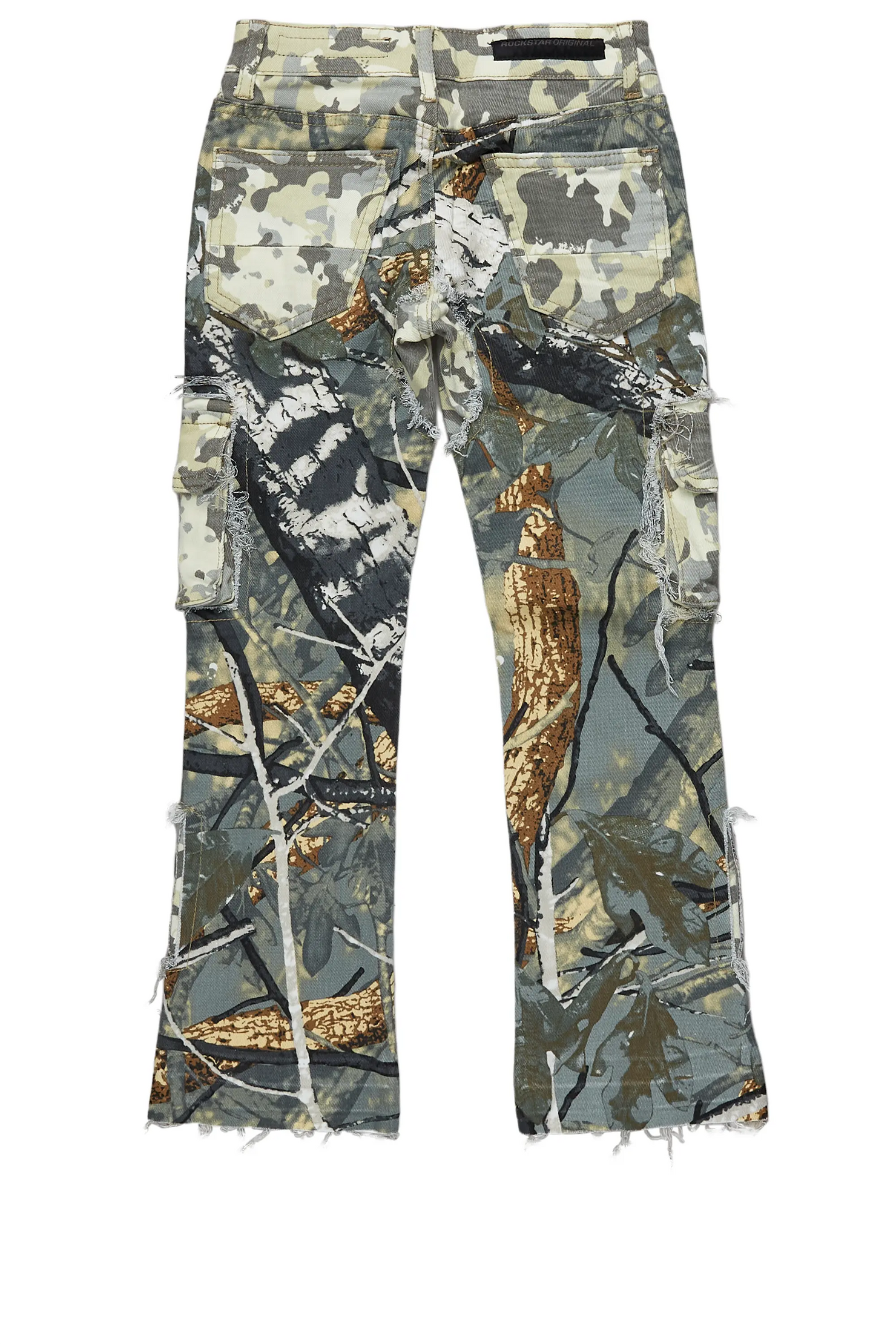 Boys Ofra Tree Camo Stacked Flare Cargo Jean