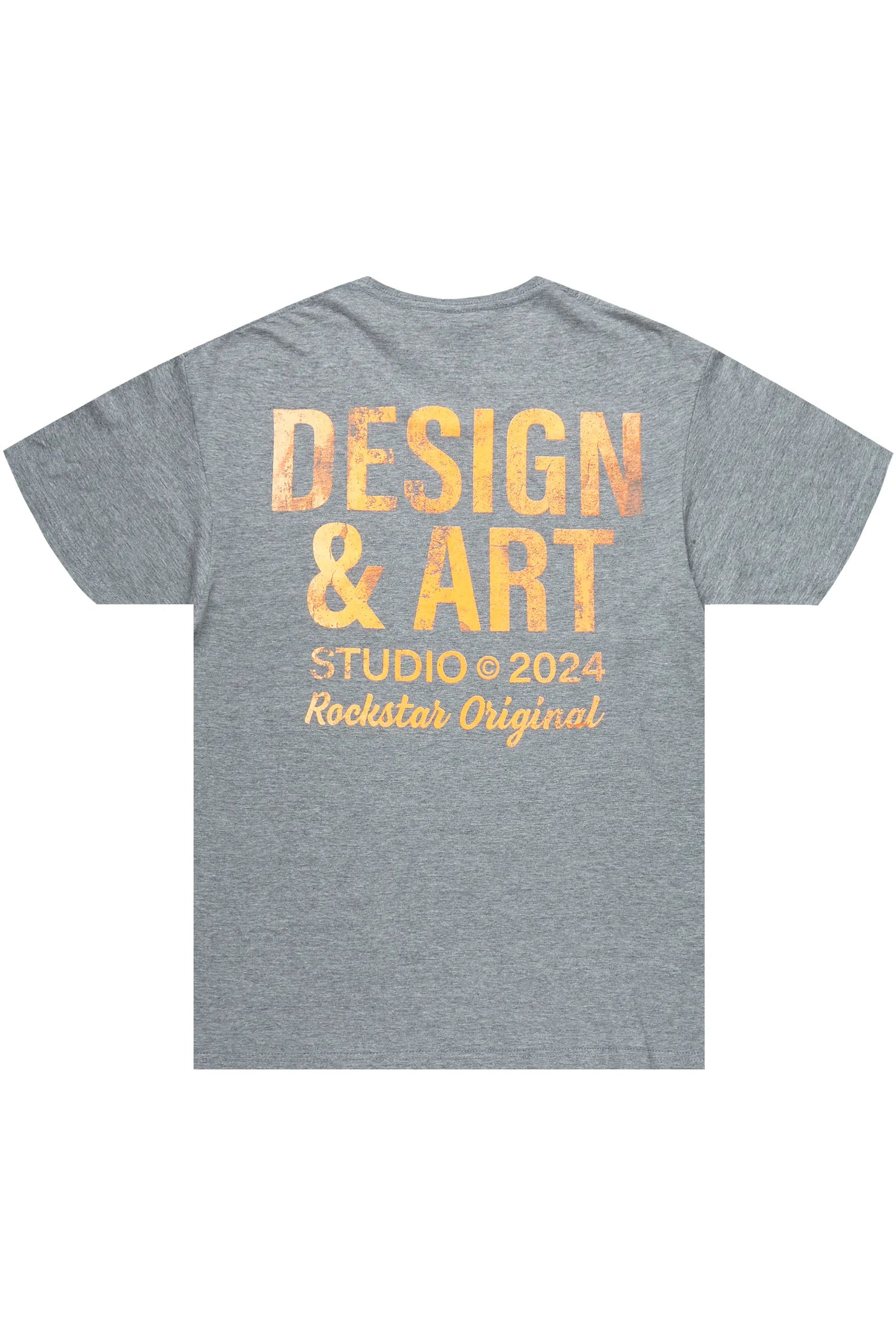 Mancha Grey/Orange Graphic T-Shirt