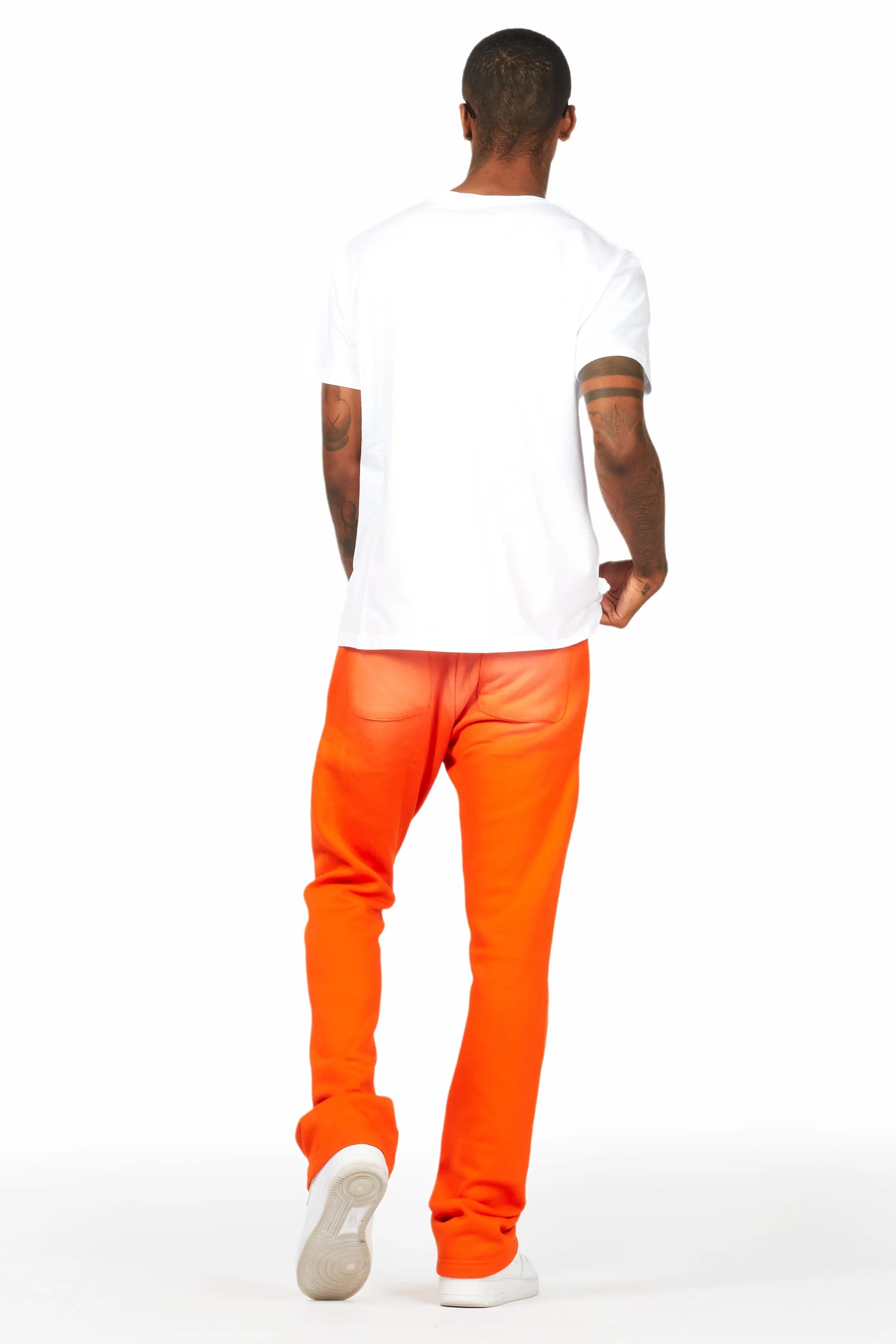 Mallor White/Orange T-Shirt/Stacked Track Set