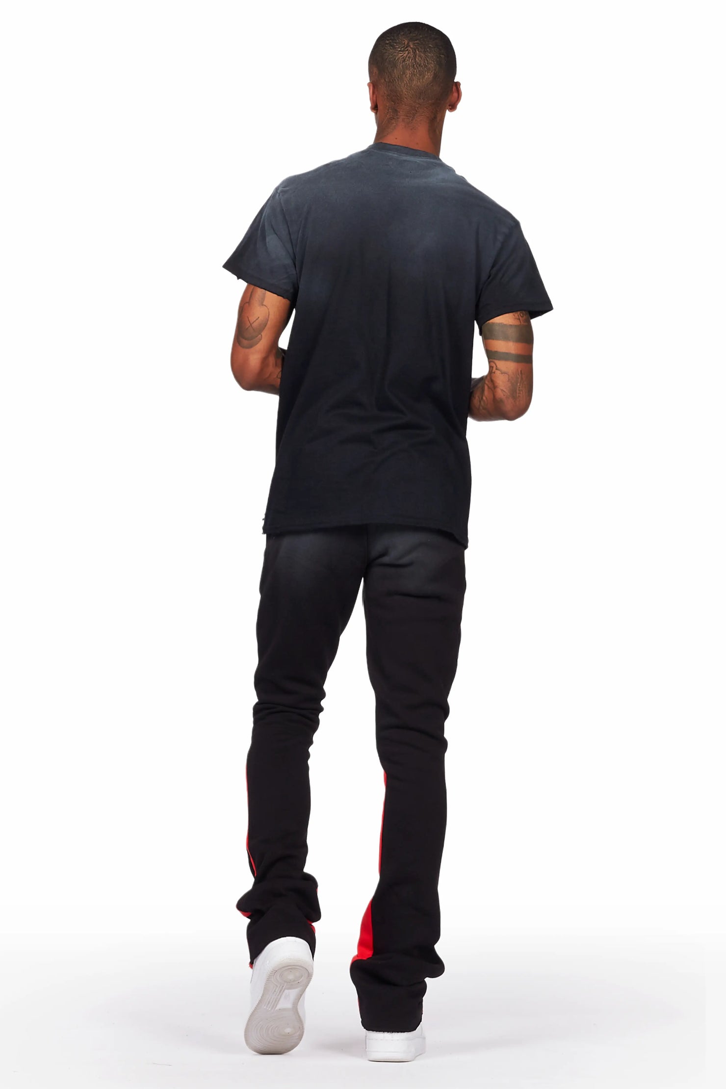 Edwald Black T-Shirt/Stacked Flare Track Set