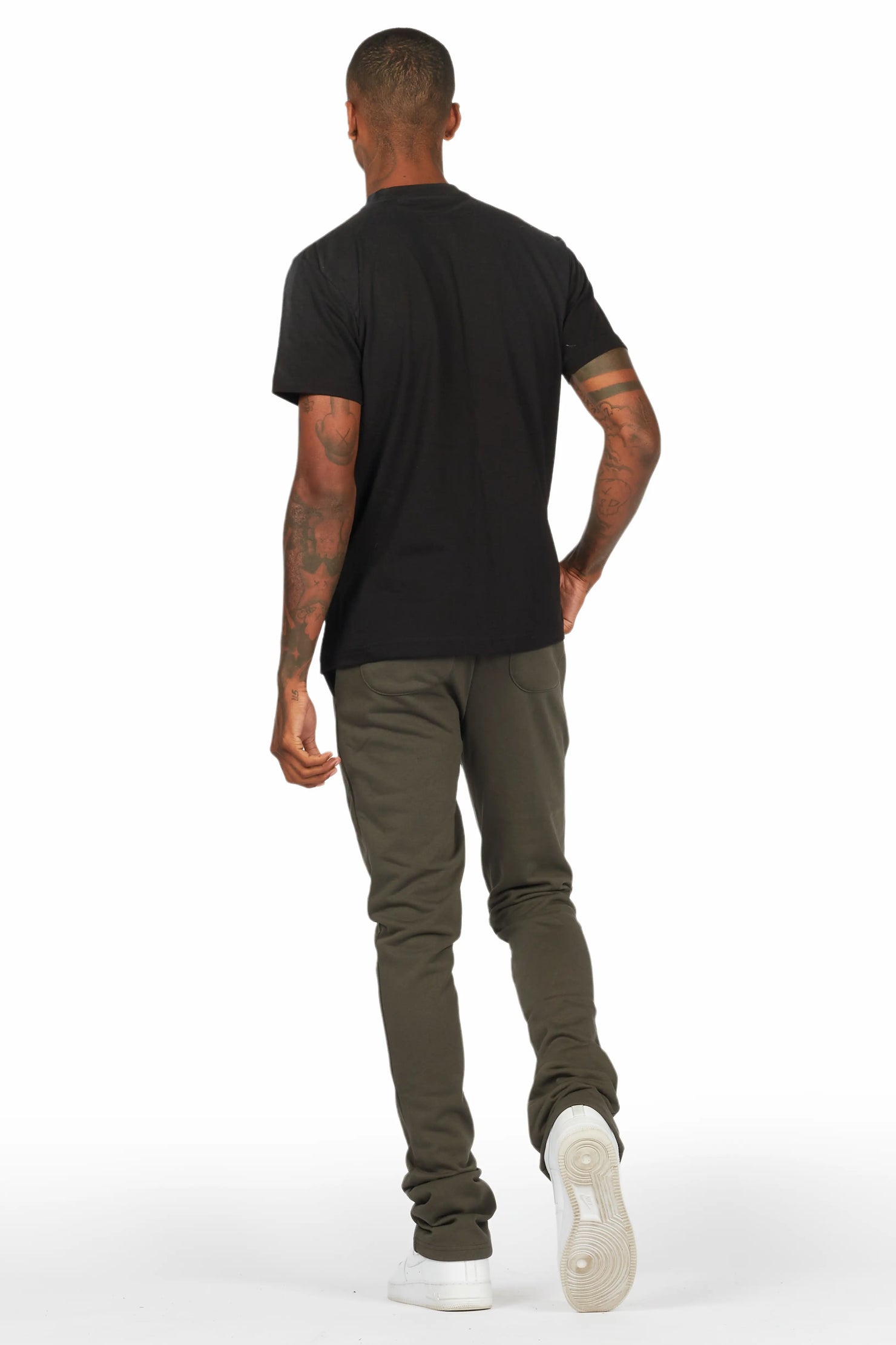 Tally Black T-Shirt/Stacked Track Set