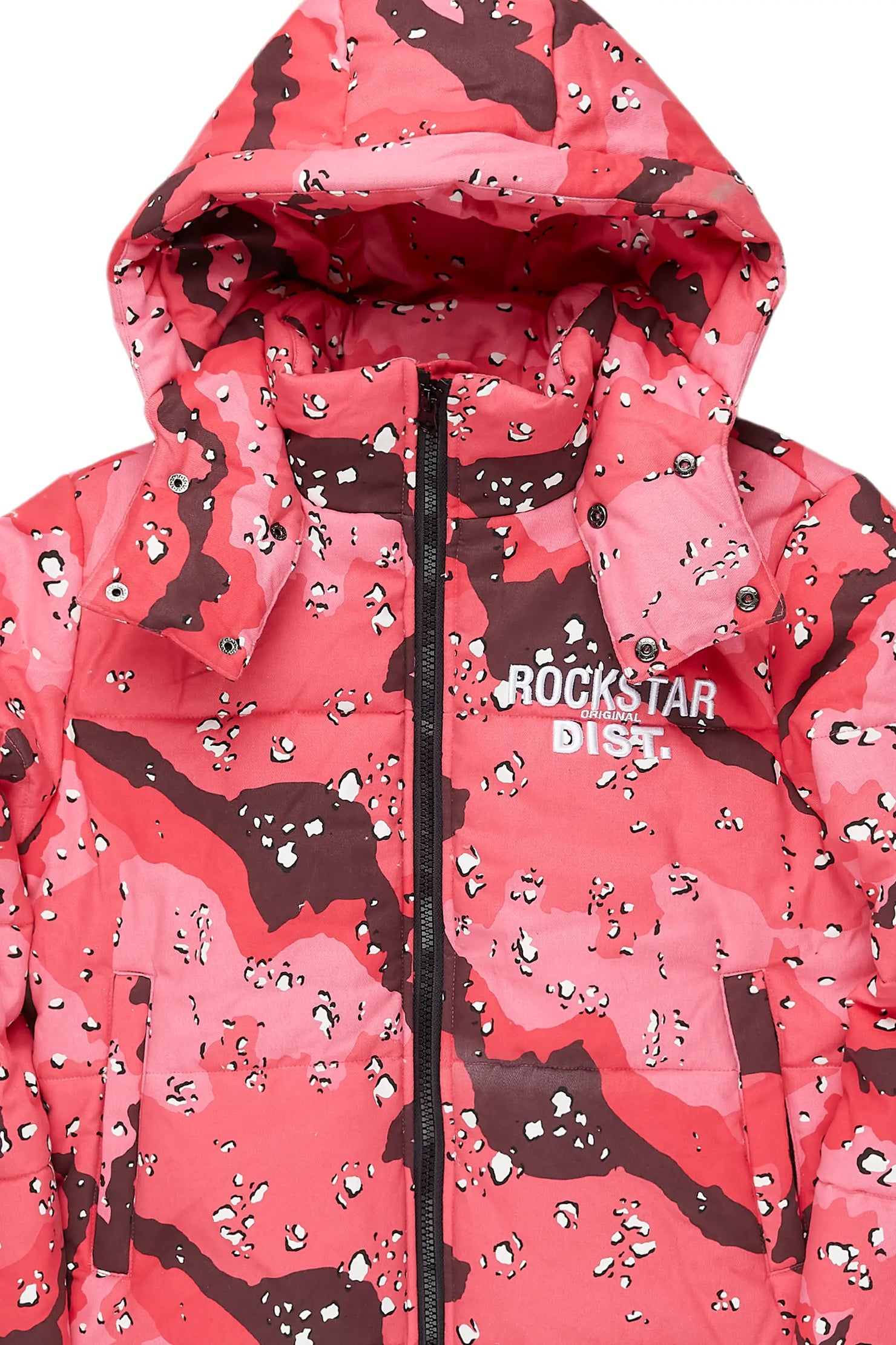 Porchea Pink Camo Puffer Jacket