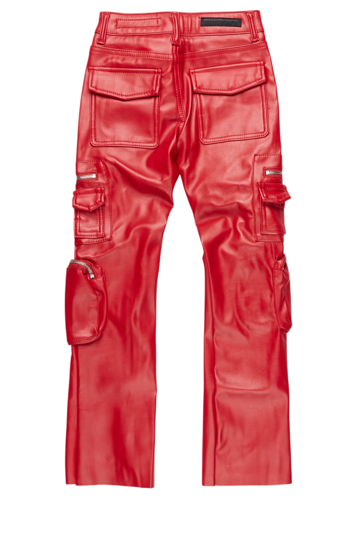 Girls Sutton Red  PU Leather Jean