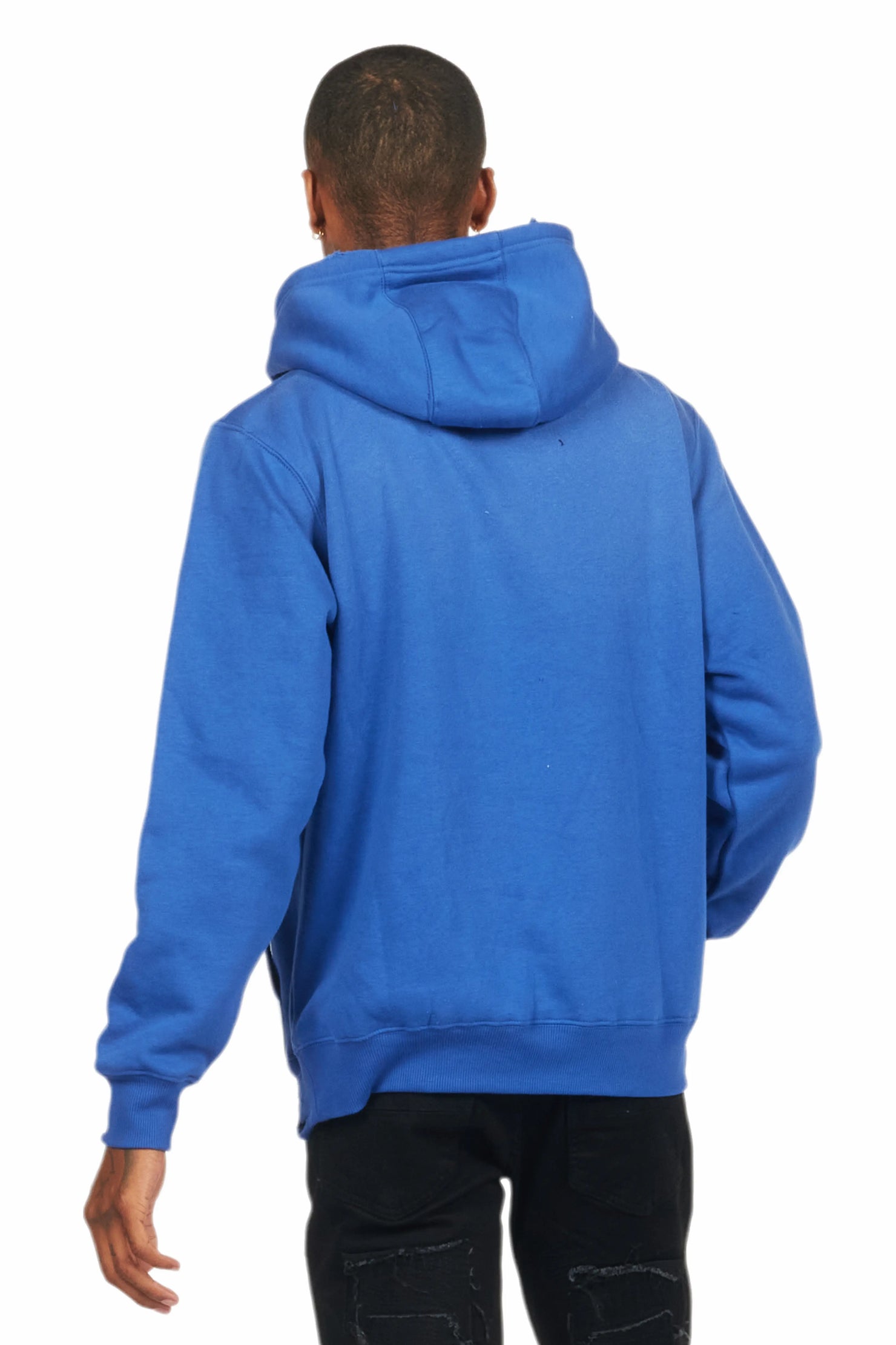 Tarl Royal Blue Distressed Graphic Hoodie