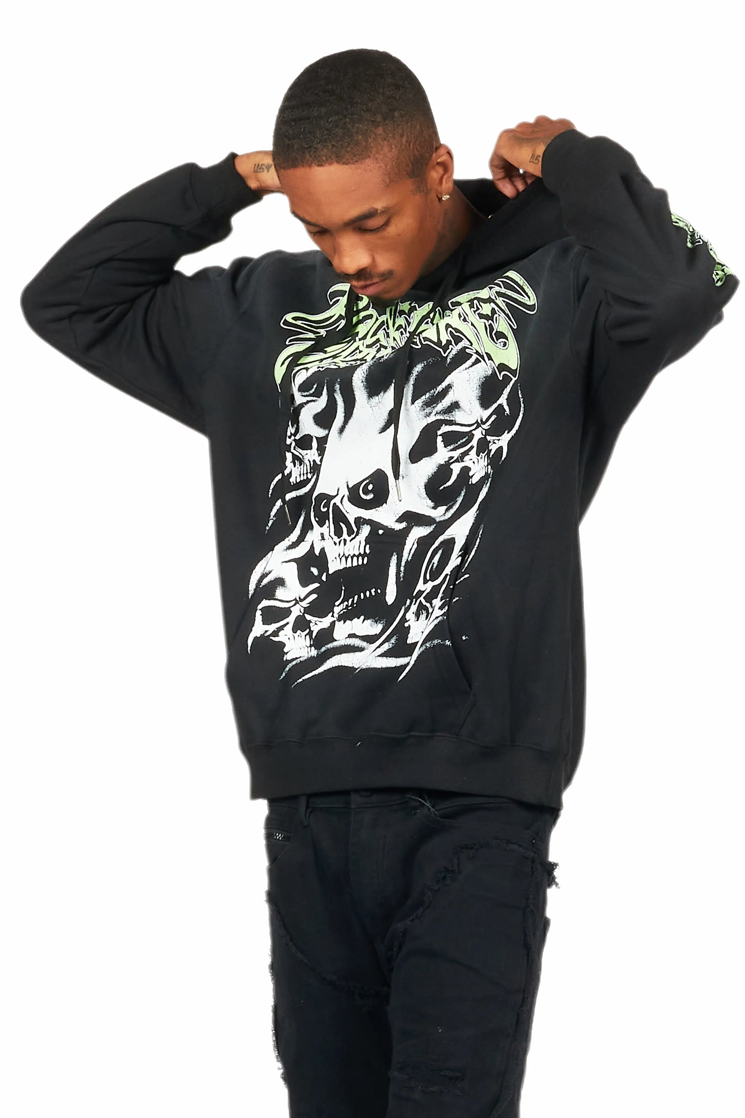 Schtupp Black Graphic Hoodie