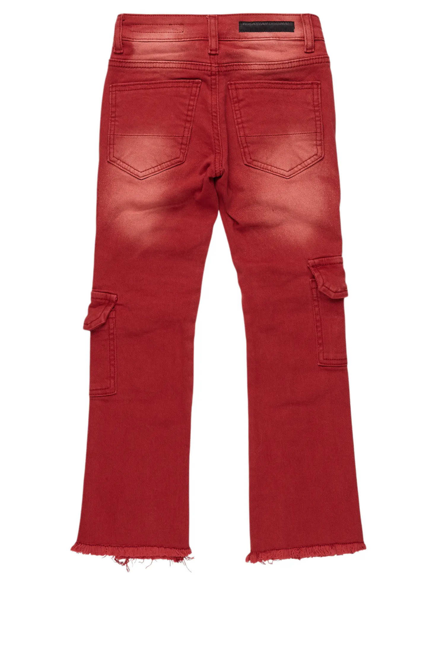 Boys Kade Red Stacked Flare Jean