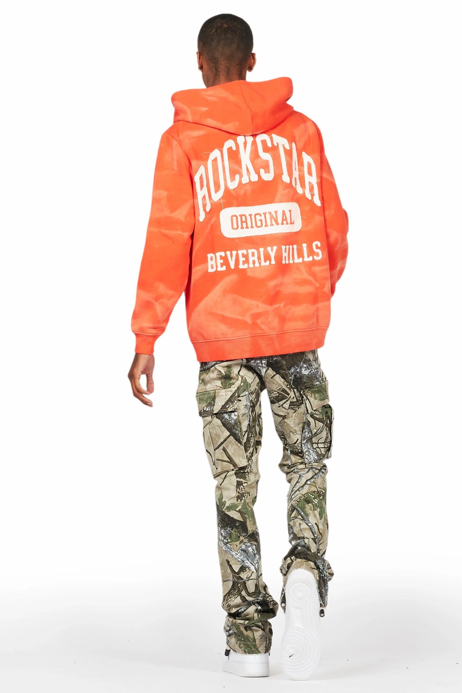 Karlo Orange Hoodie/Stacked Flare Jean Bundle