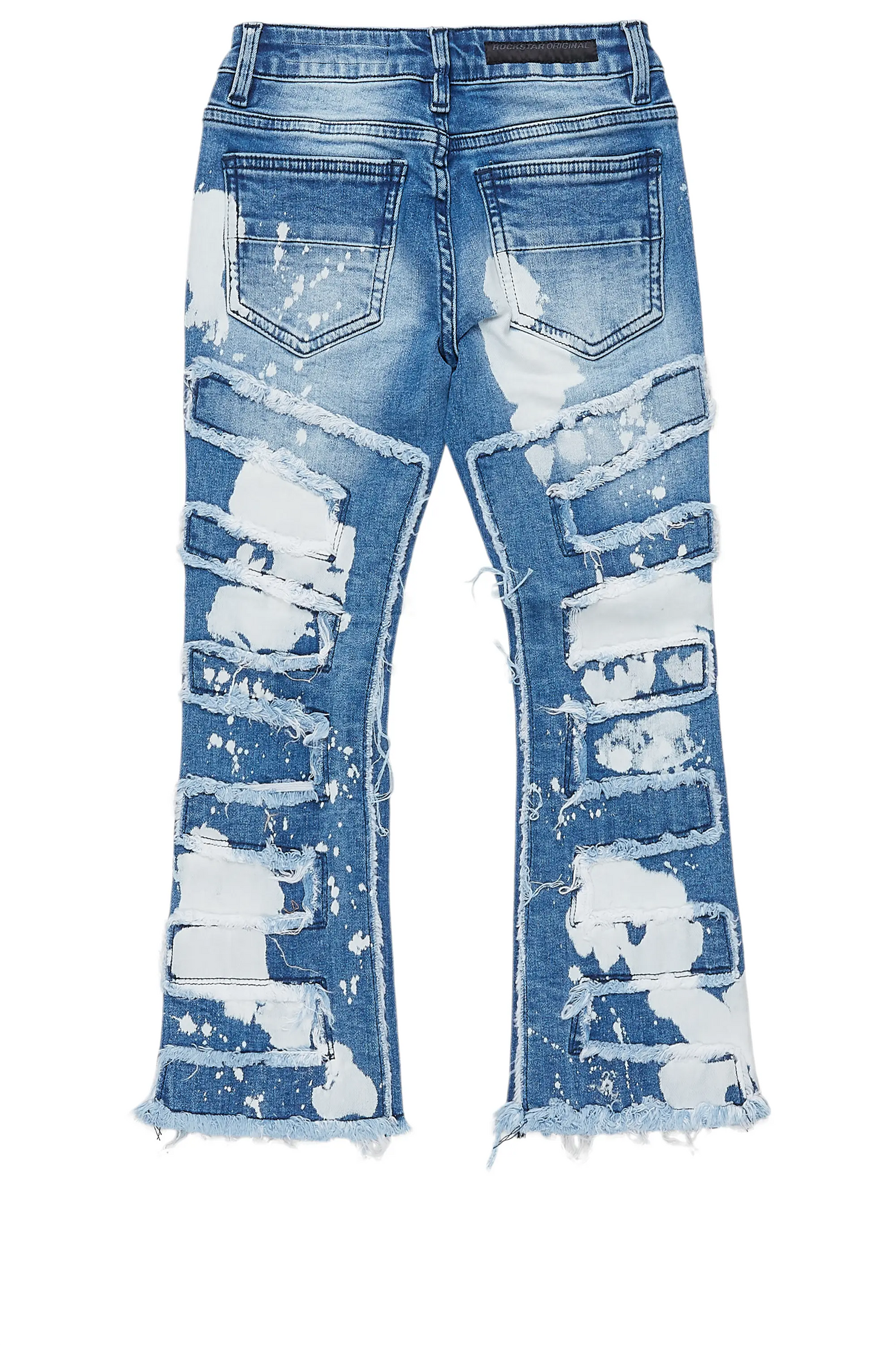 Boys Laban Light Blue Bleach Stacked Flare Jean