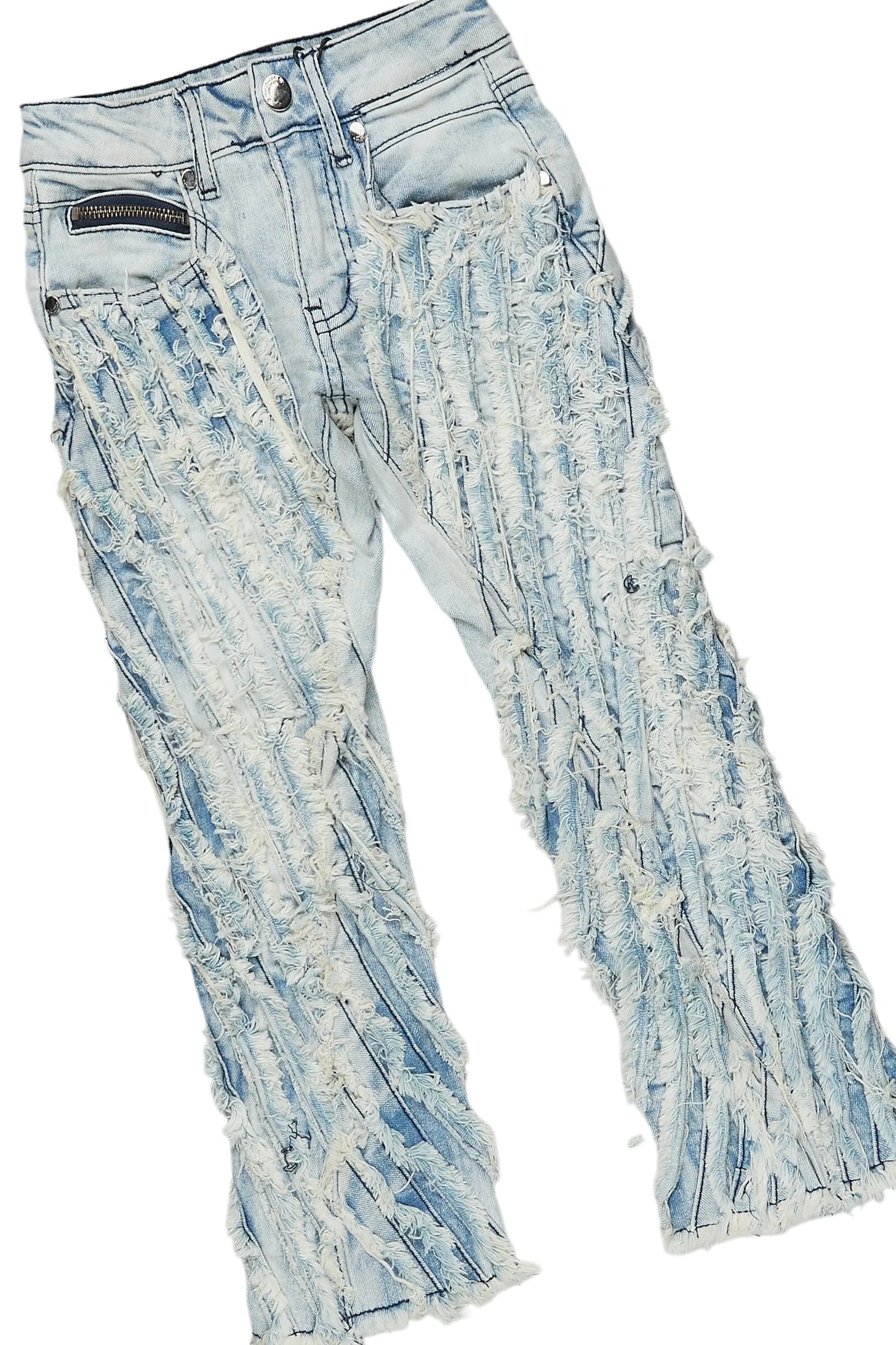 Boys Nebo Blue Hoodie/Stacked Flare Jean Set