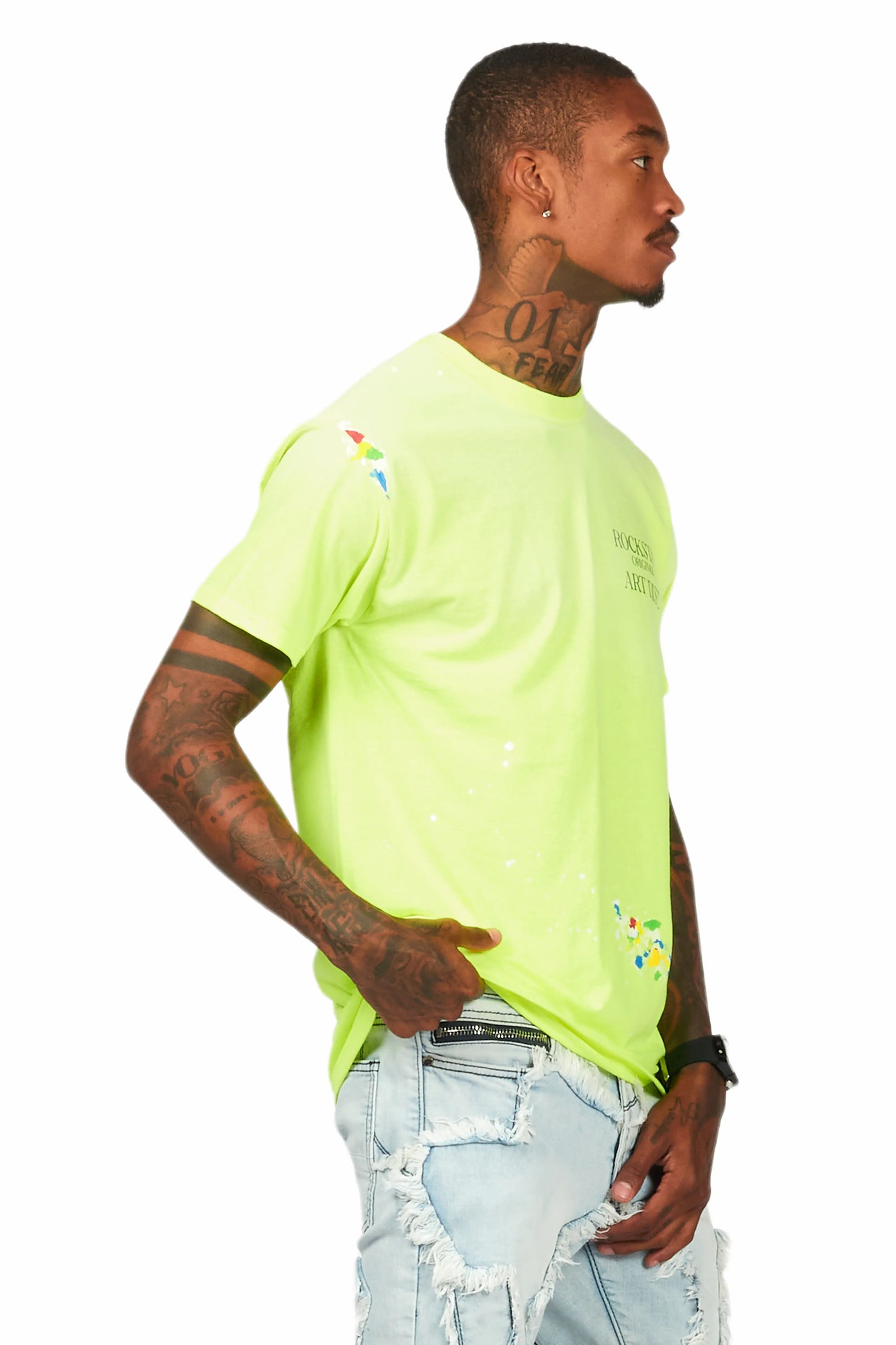 Palmer Neon Yellow Graphic T-Shirt