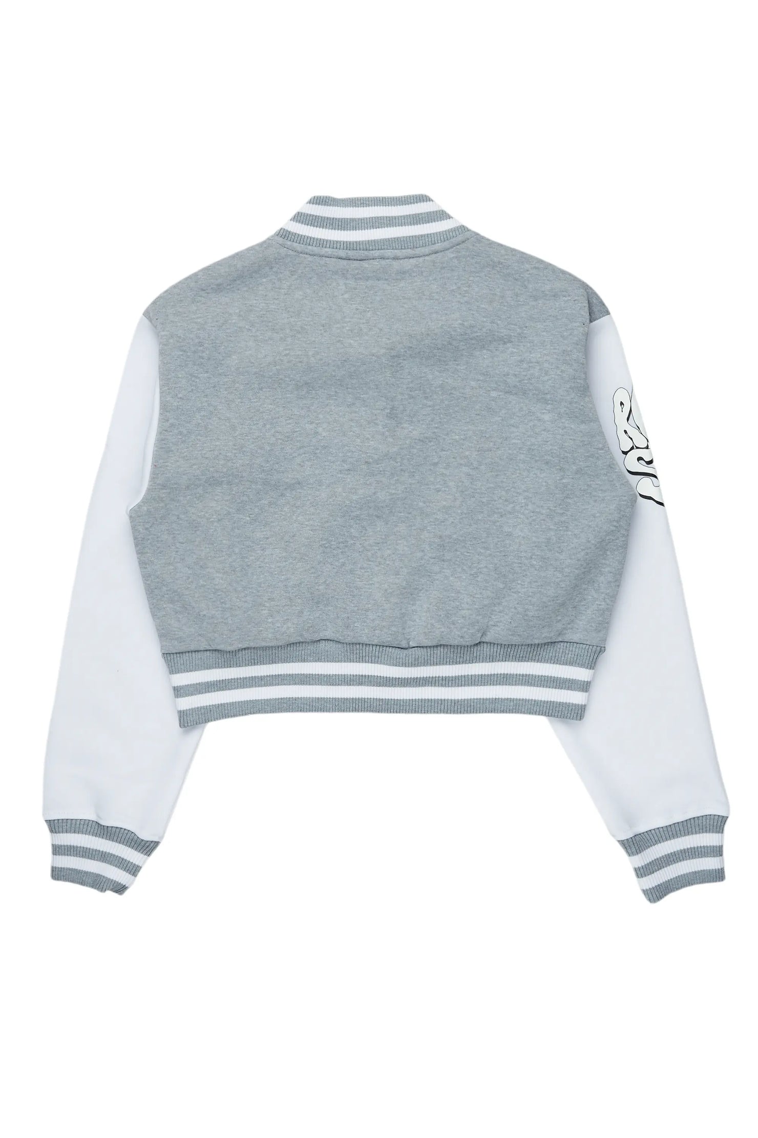 Kesira Heather Grey Varsity Jacket